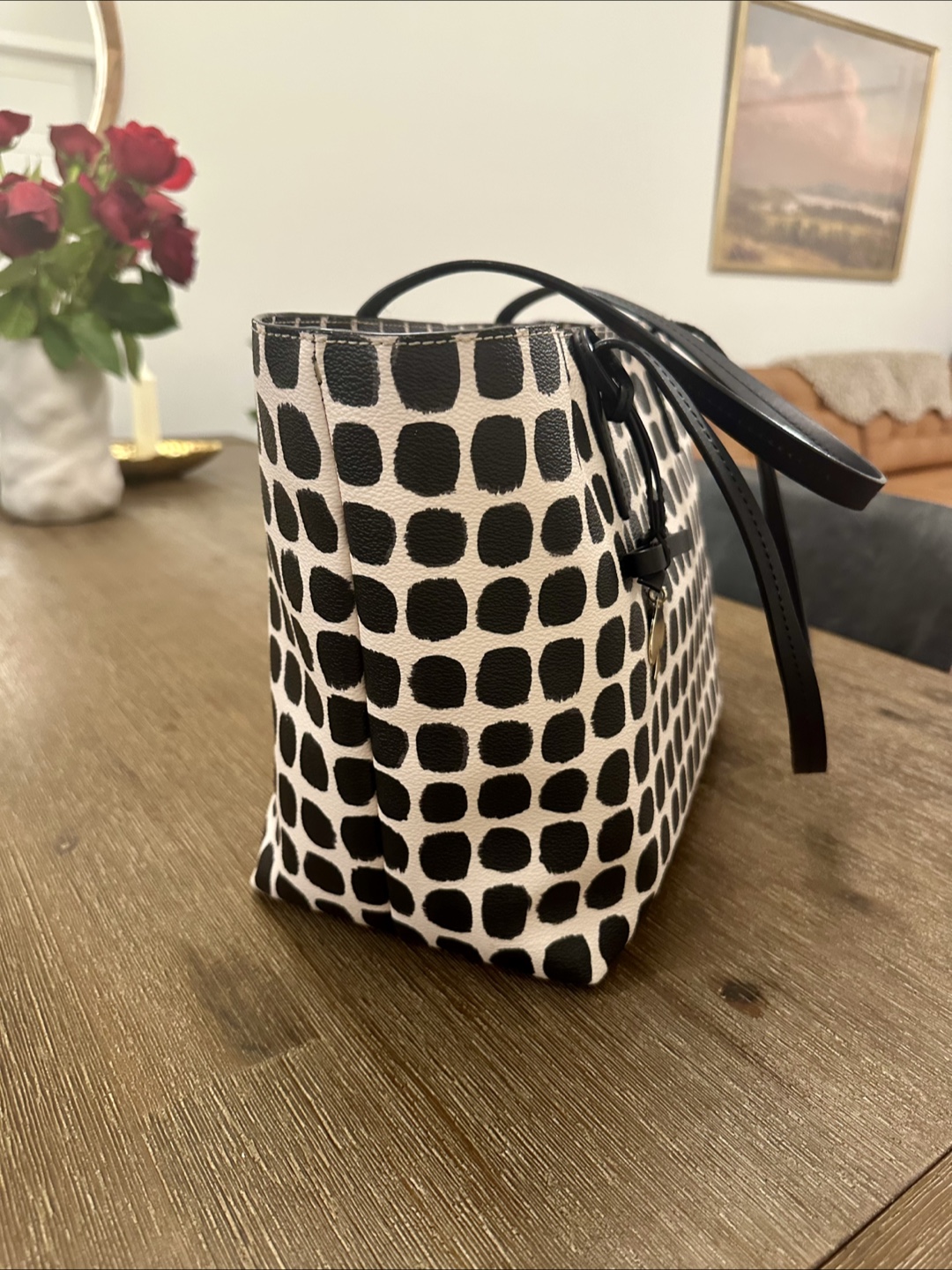 Kate Spade Tote Hawthorne Lane Ryan Black Cream Tote - photo 4