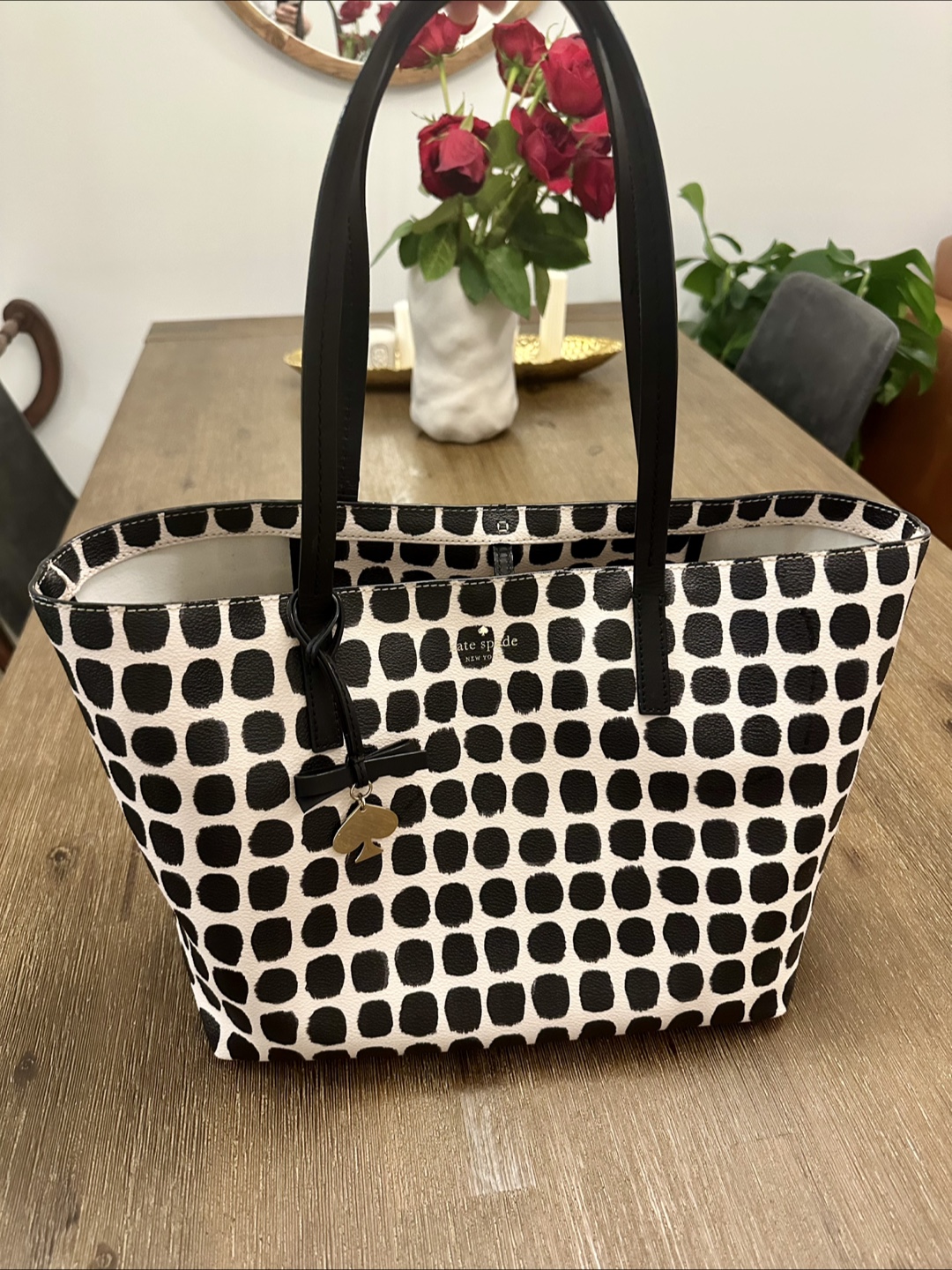Kate Spade Tote Hawthorne Lane Ryan Black Cream Tote