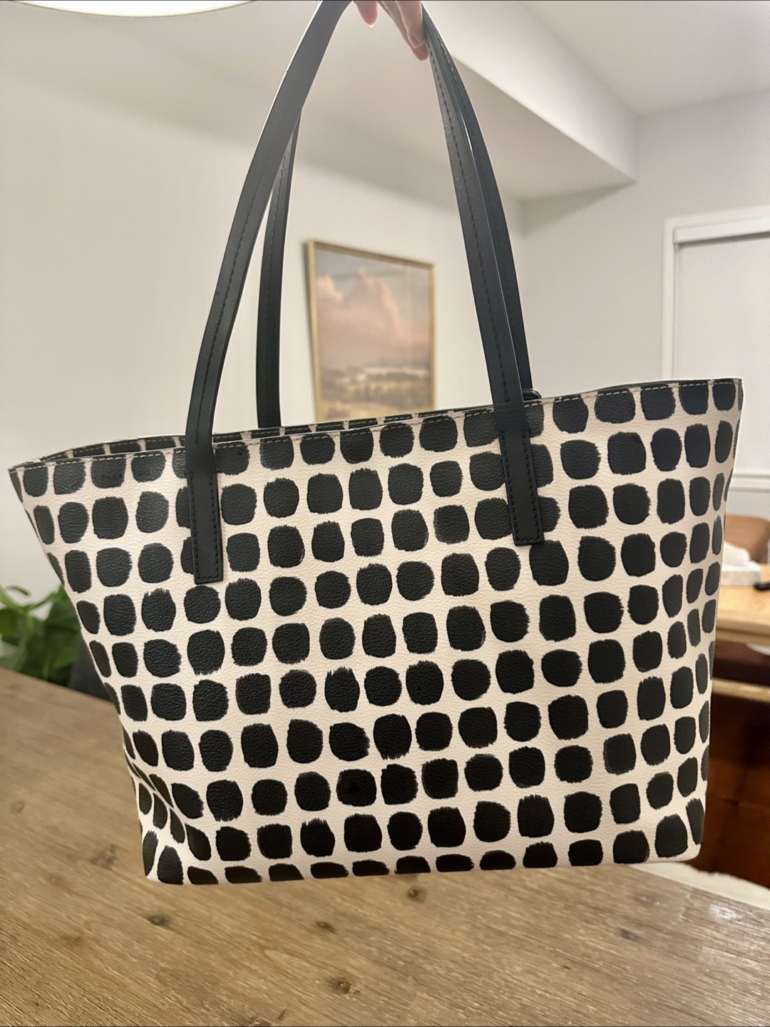 Kate Spade Tote Hawthorne Lane Ryan Black Cream Tote - photo 3