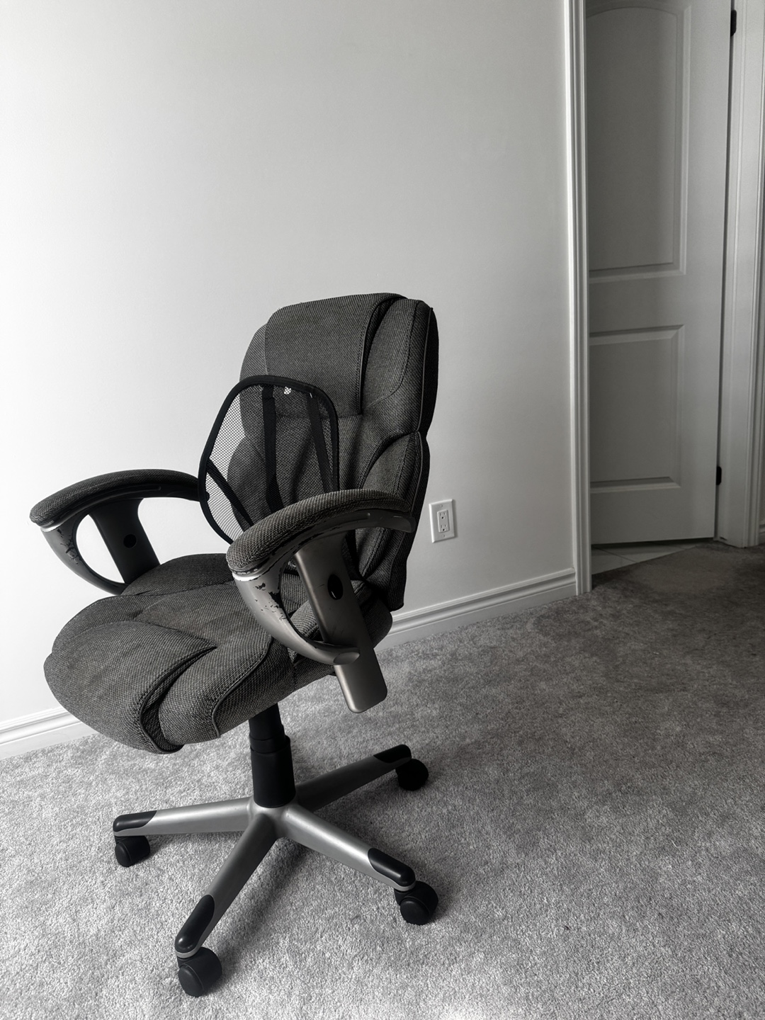 Office Chair - Grey Fabric Swivel