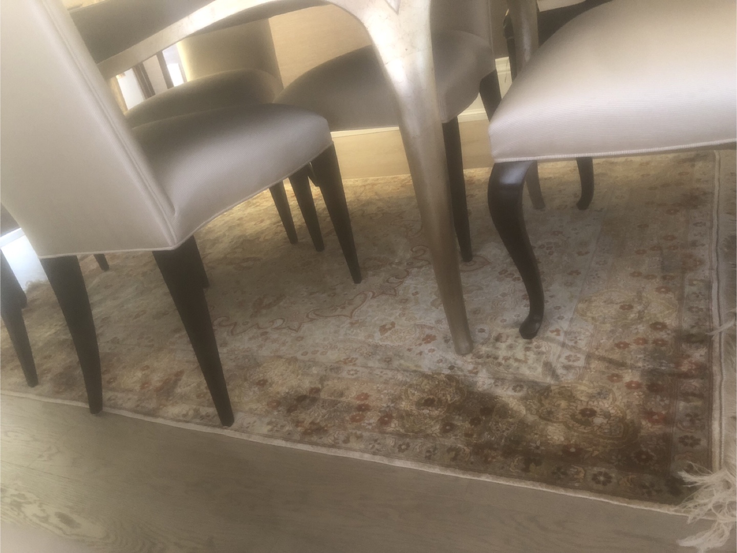 hand  made 100% silk Persian Rug