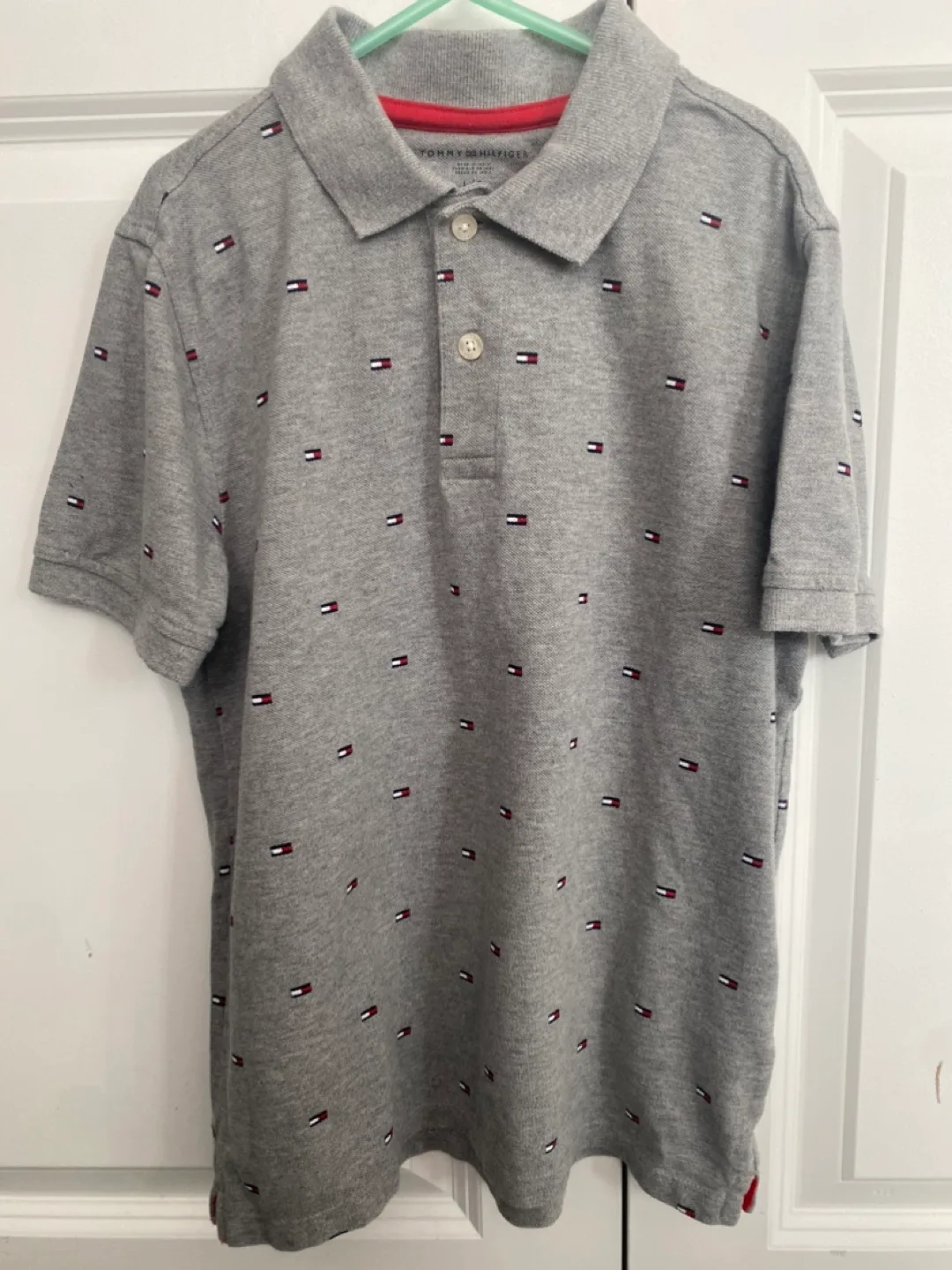 Tommy Hilfiger Boys' Grey Polo Shirt Size L/G (12-14) thumbnail