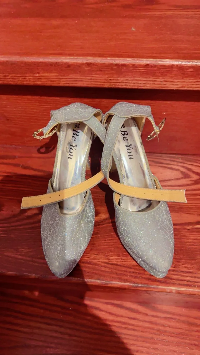 Women's sparkly silver heels, image indicator(2)