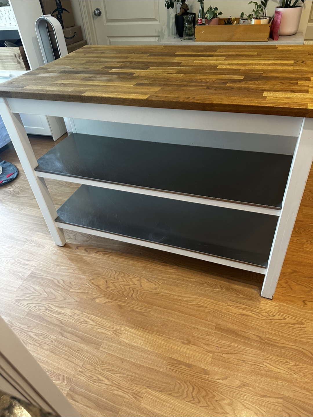 Kitchen Island with Butcher Block Top
