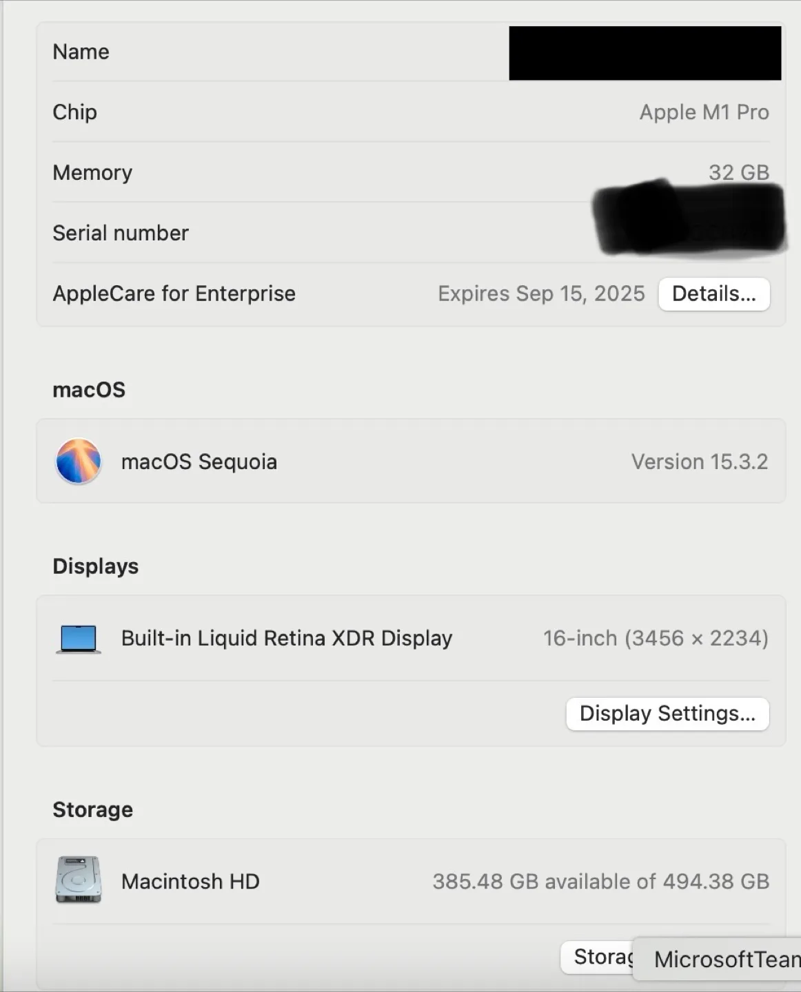 16-inch Apple MacBook Pro - M1 Pro Chip, 32GB RAM, 500GB SSD image indicator(2)