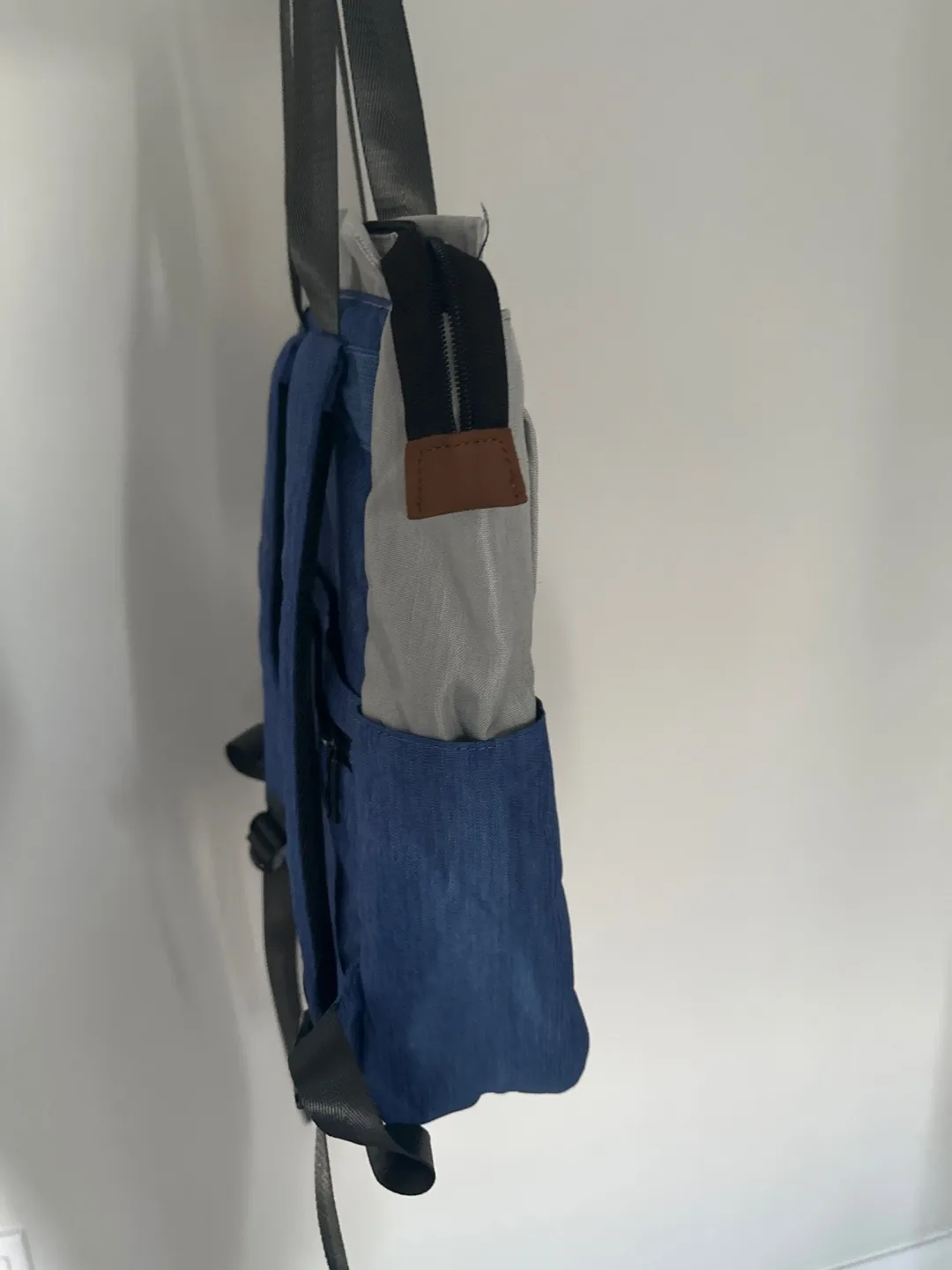 Grey and Blue Backpack/ Tote bag image indicator(4)