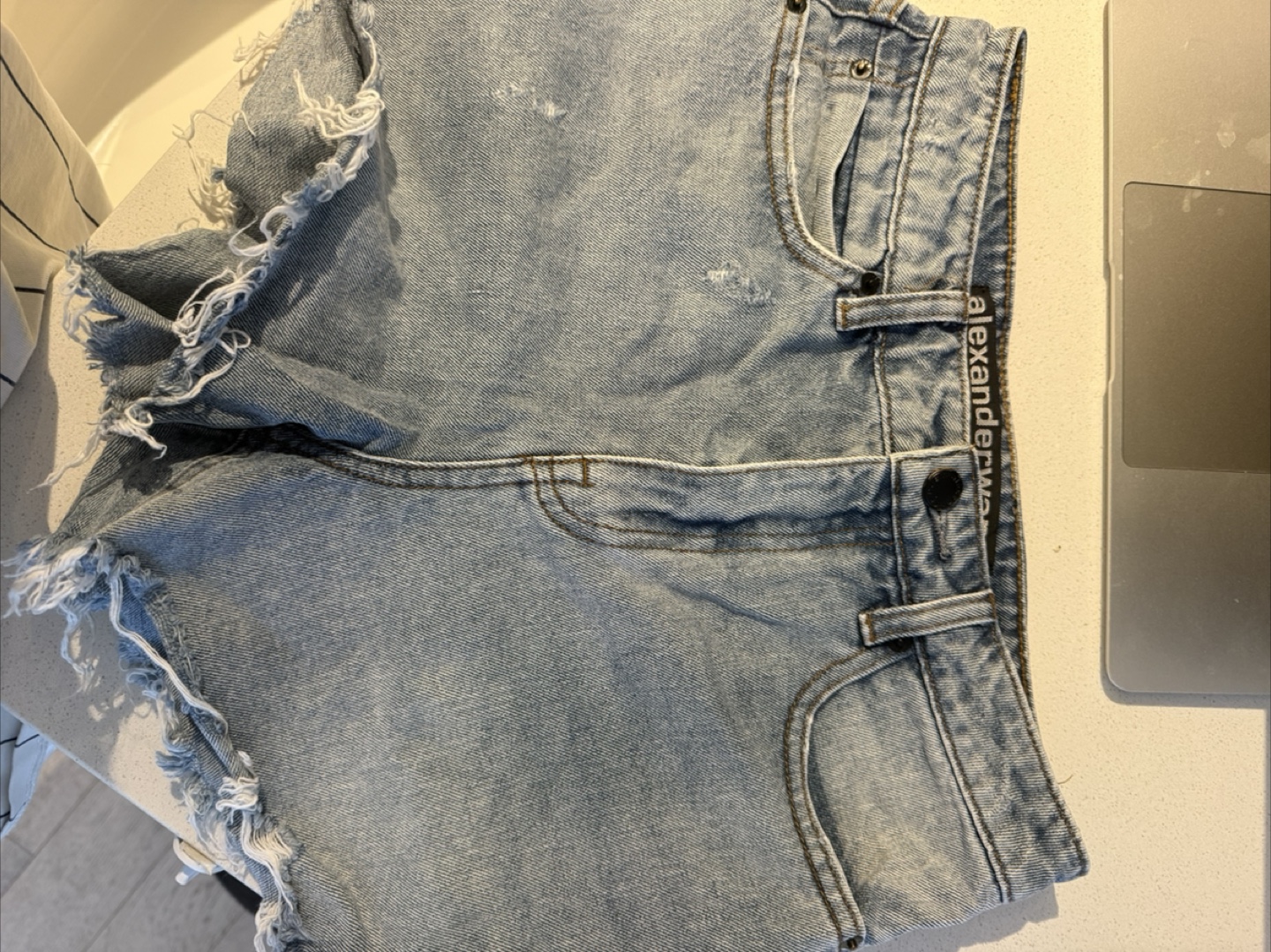 Alexander Wang Distressed Denim Shorts - photo 2