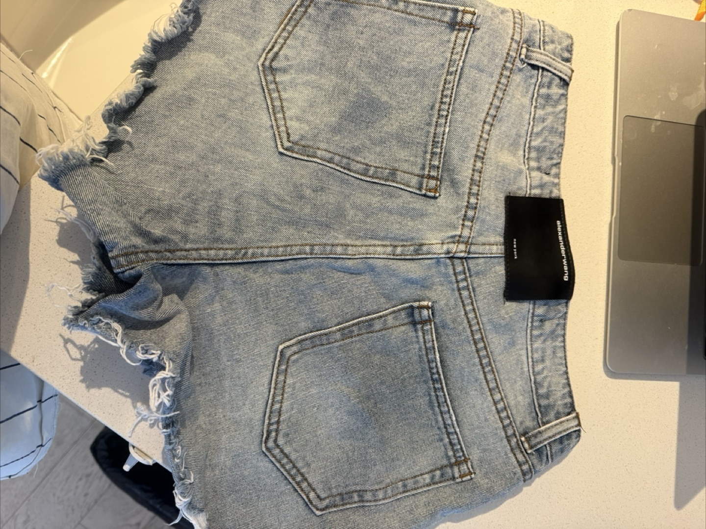 Alexander Wang Distressed Denim Shorts