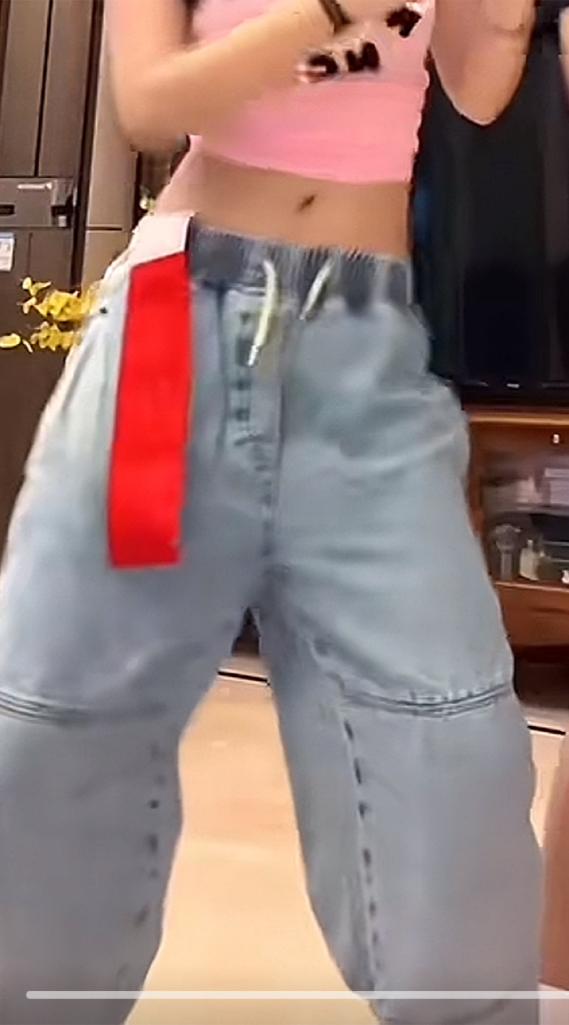 ZARA Light Wash Denim Cargo Pants