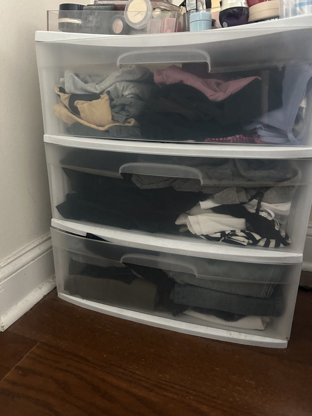 3-Drawer Wide Tower Plastic Storage Drawers - photo 3