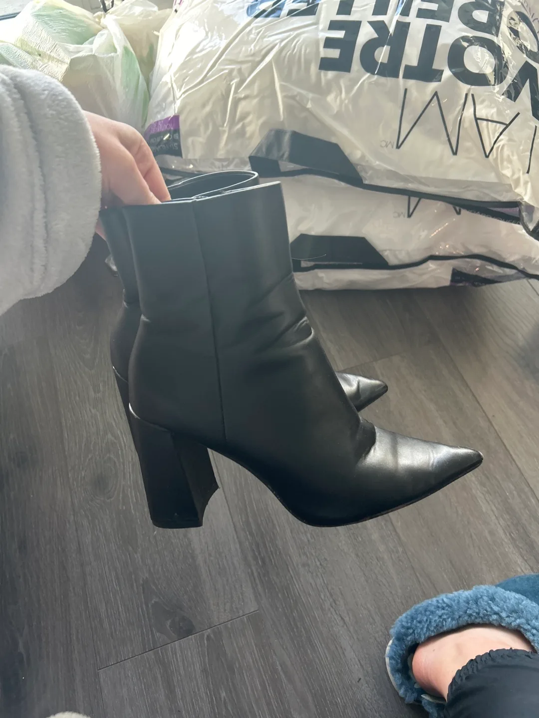Black Pointed Toe Ankle Boots thumbnail