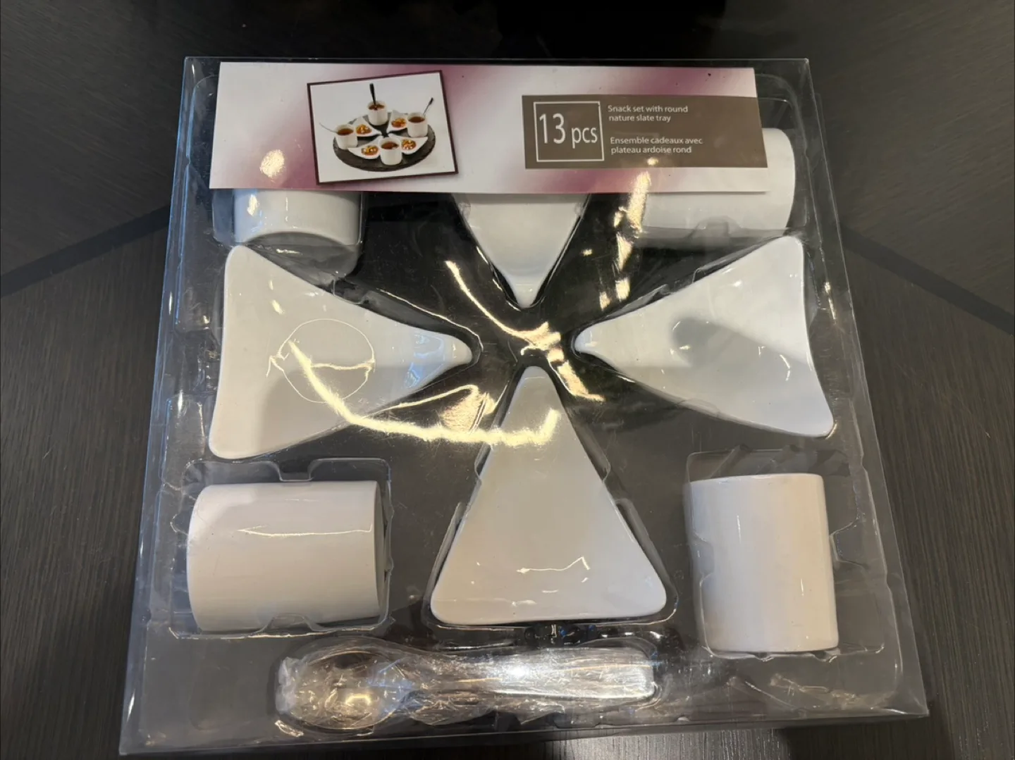 13-Piece Porcelain Snack Set with Tray thumbnail