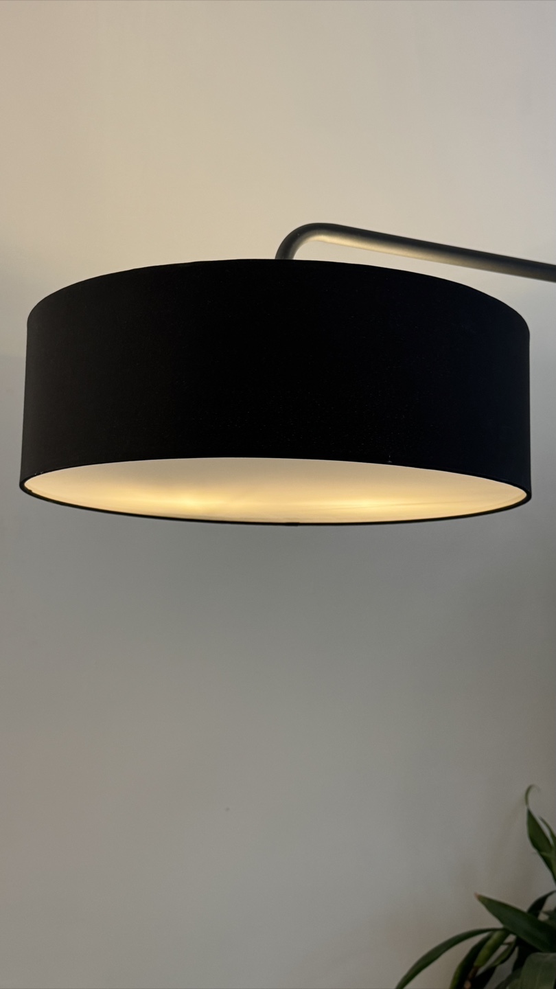 Article heron Modern Black Arc Floor Lamp with Marble Base - photo 2