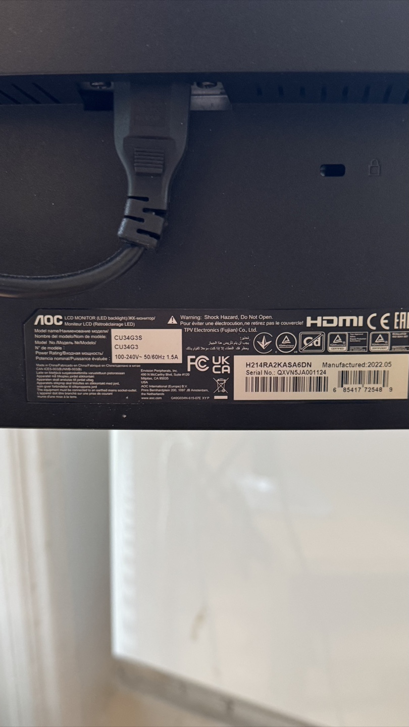 AOC CU34G2X 34-Inch Curved Gaming Monitor - photo 5