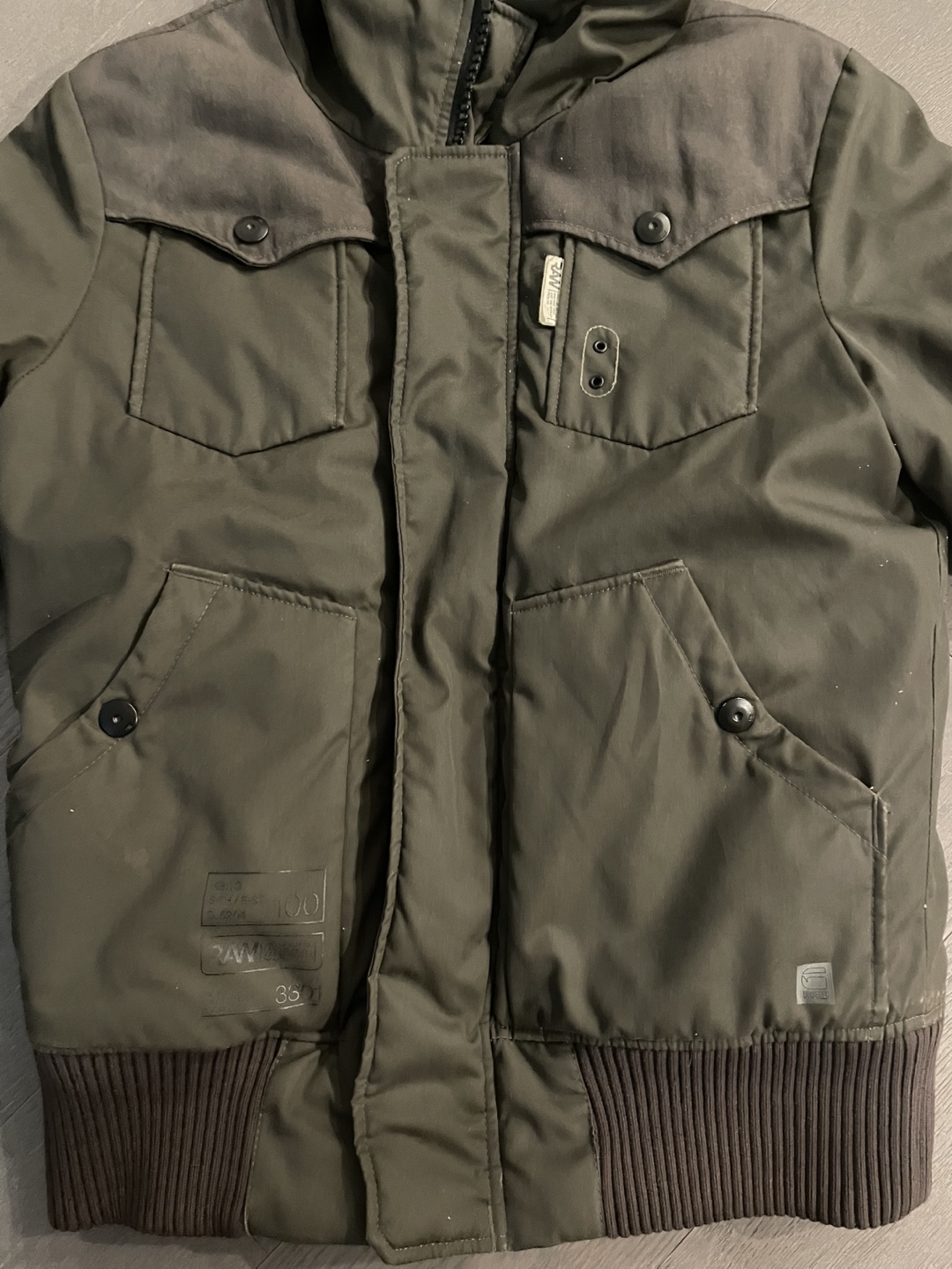 G-Star Raw Men's Green Hooded Puffer Jacket - photo 3