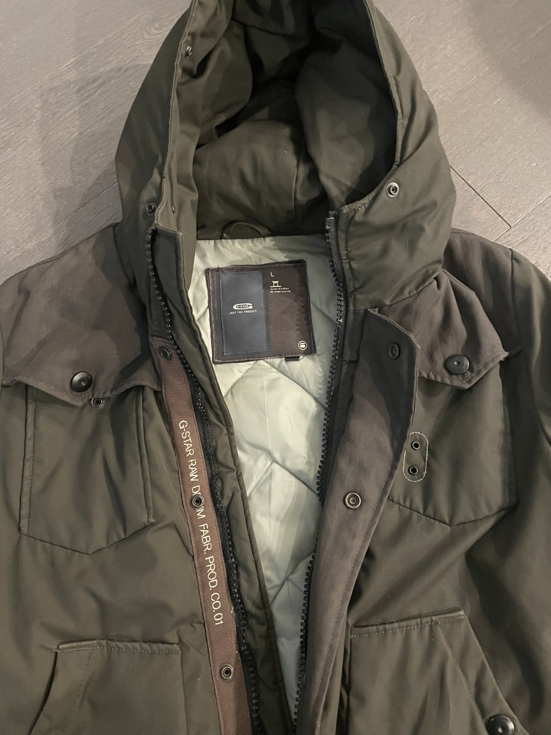 G-Star Raw Men's Green Hooded Puffer Jacket - photo 2
