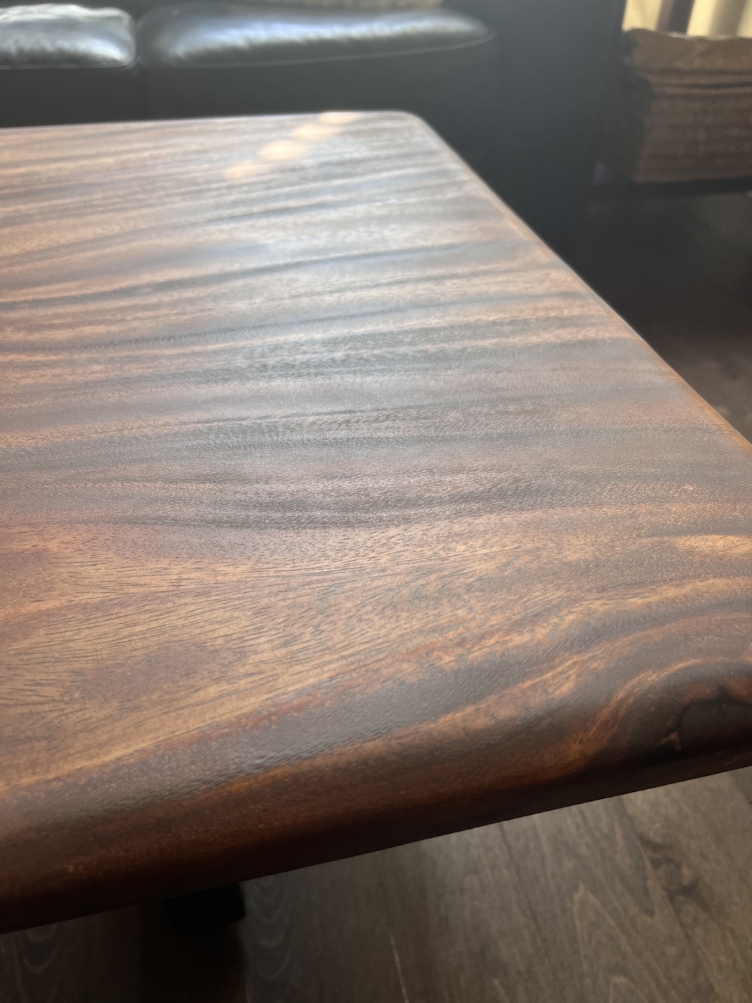Live Edge Coffee Table with Black Metal Legs - photo 5