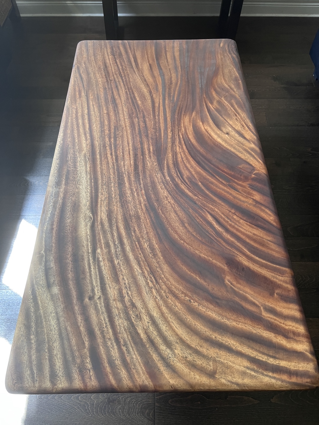 Live Edge Coffee Table with Black Metal Legs - photo 2