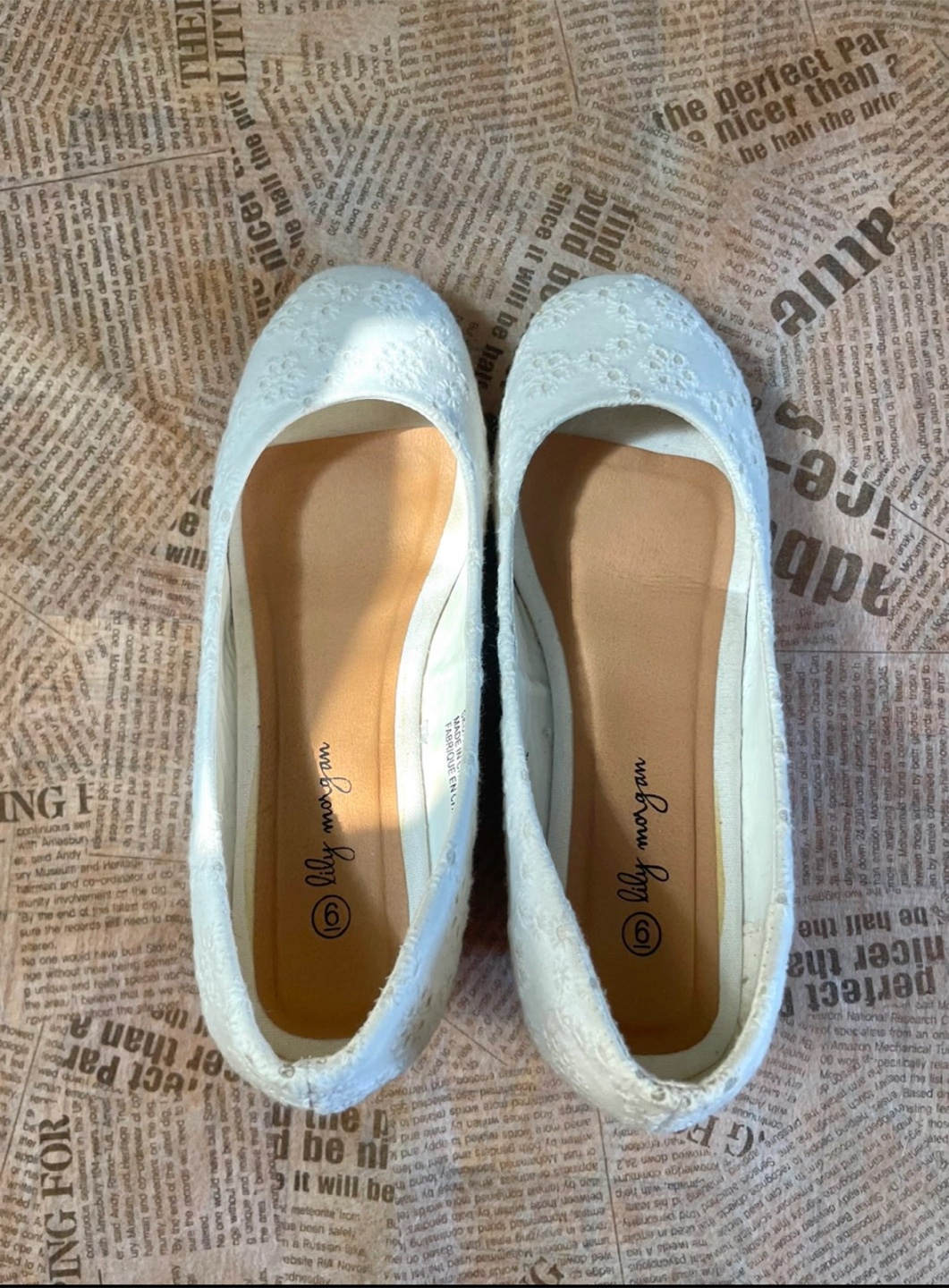 White Wedge Heels