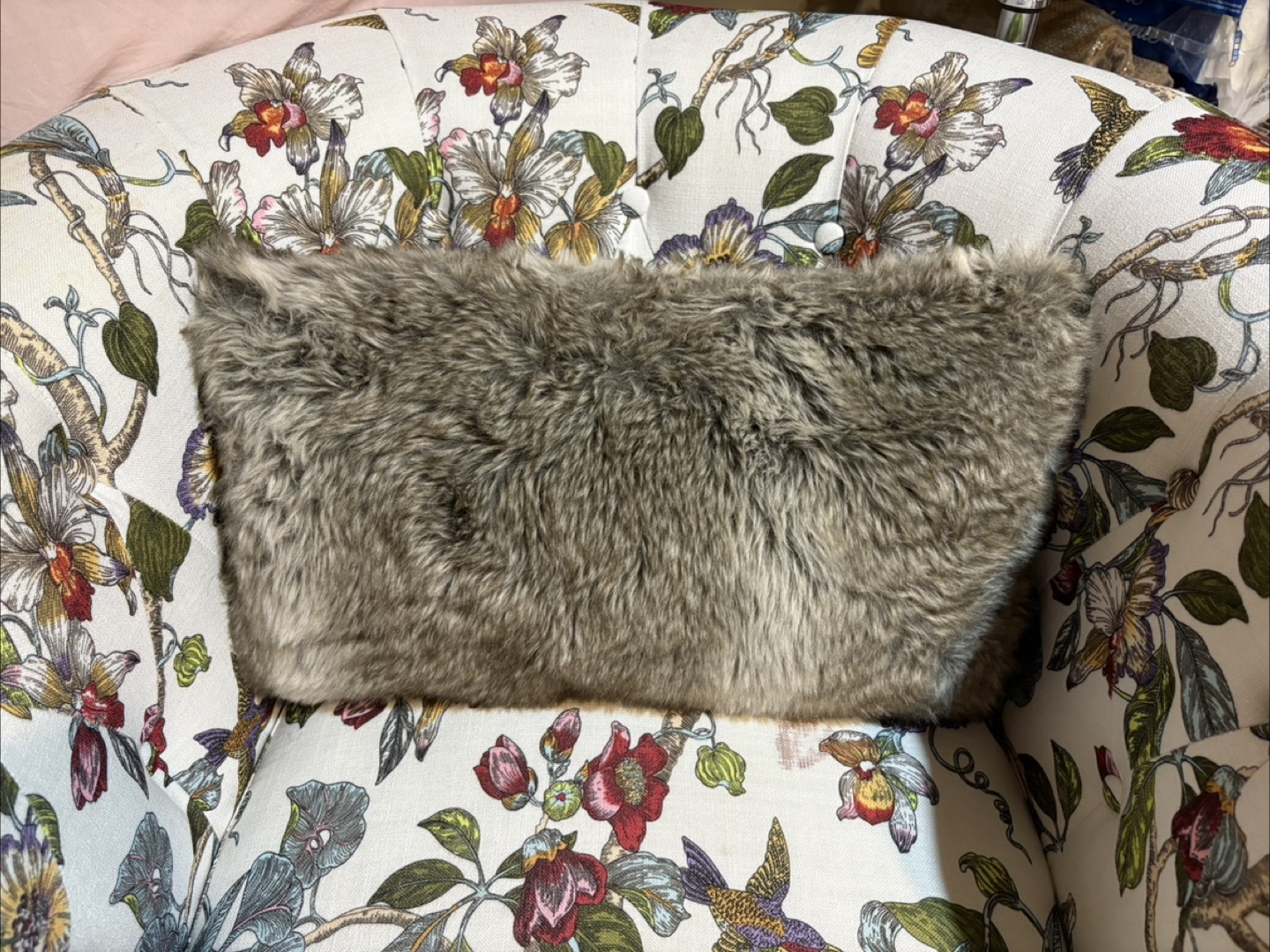 Faux Fur Throw Pillow