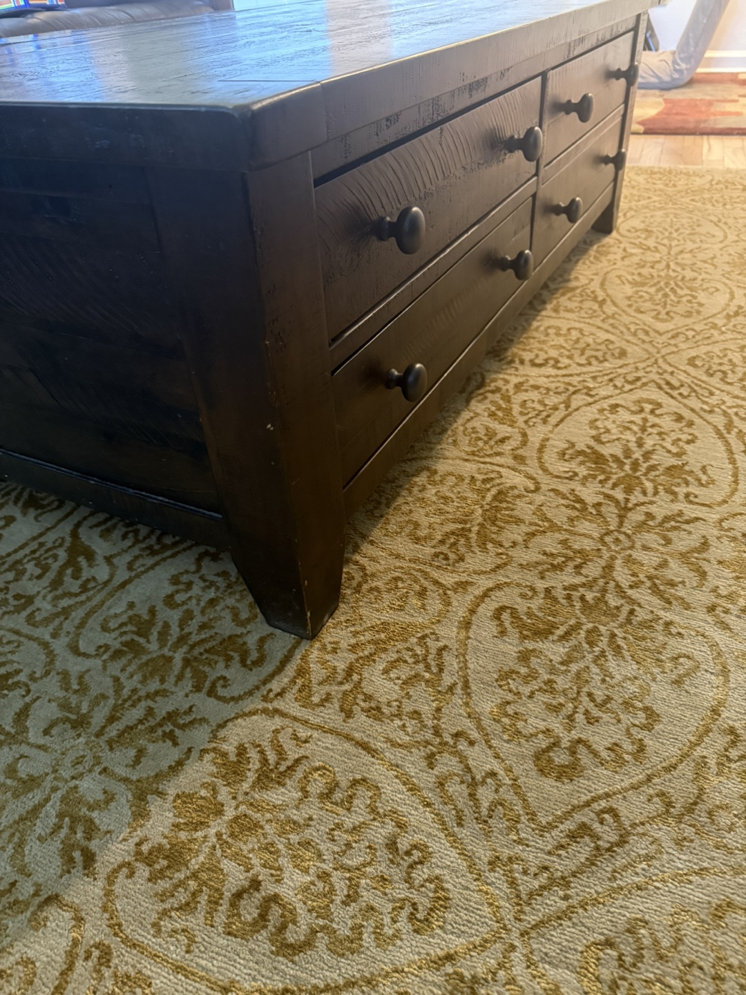 Farmhouse Style Coffee Table with Storage - photo 3