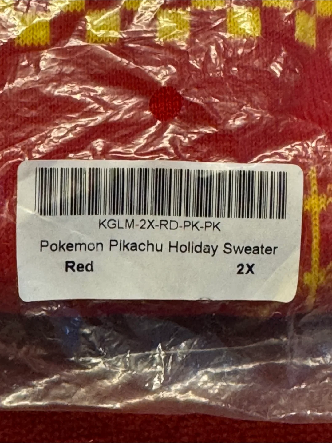 Pokémon Pikachu Holiday Sweater - Size 2X - Red image indicator(2)