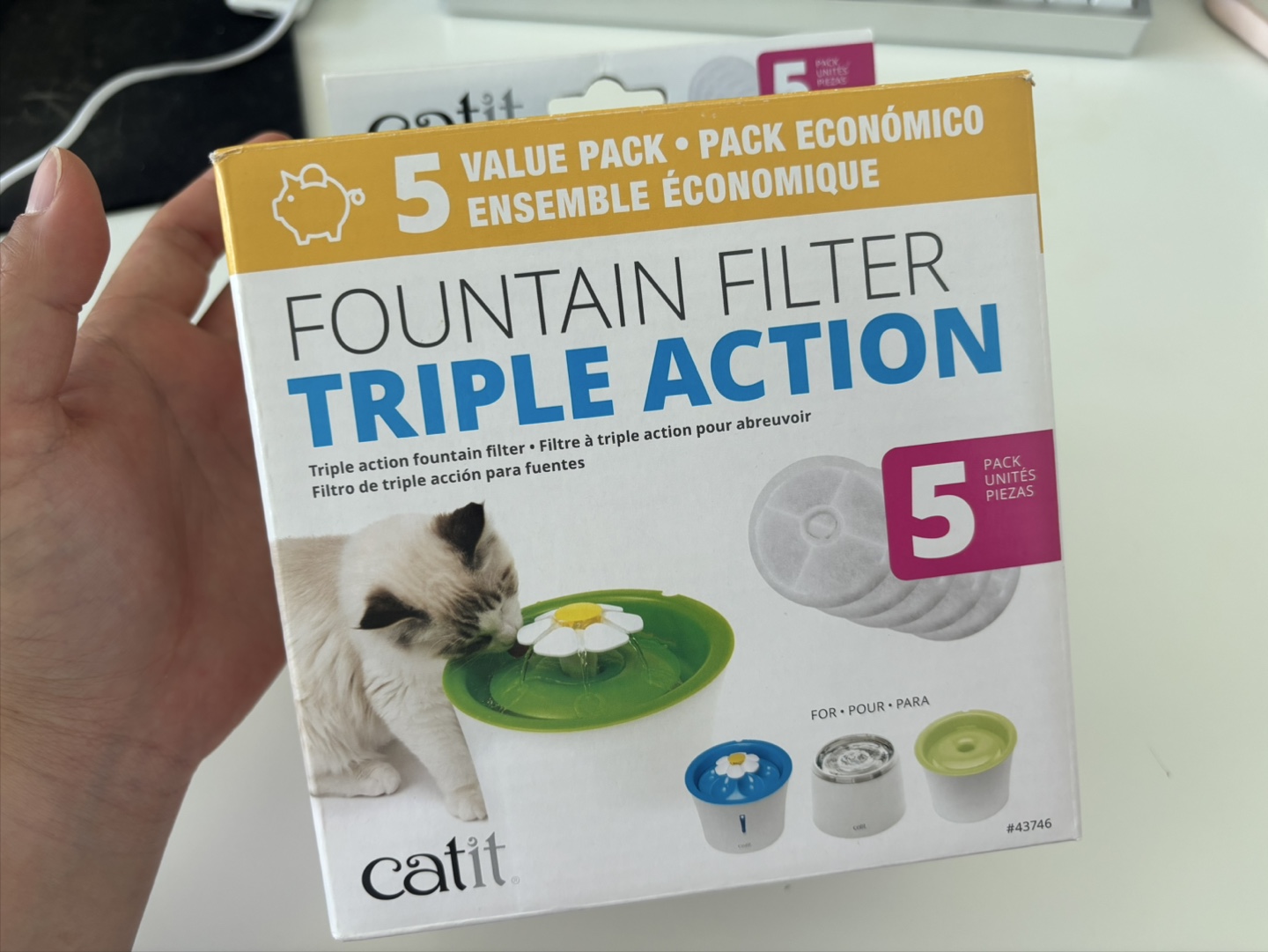 Catit 5-Pack Triple Action Fountain Filters