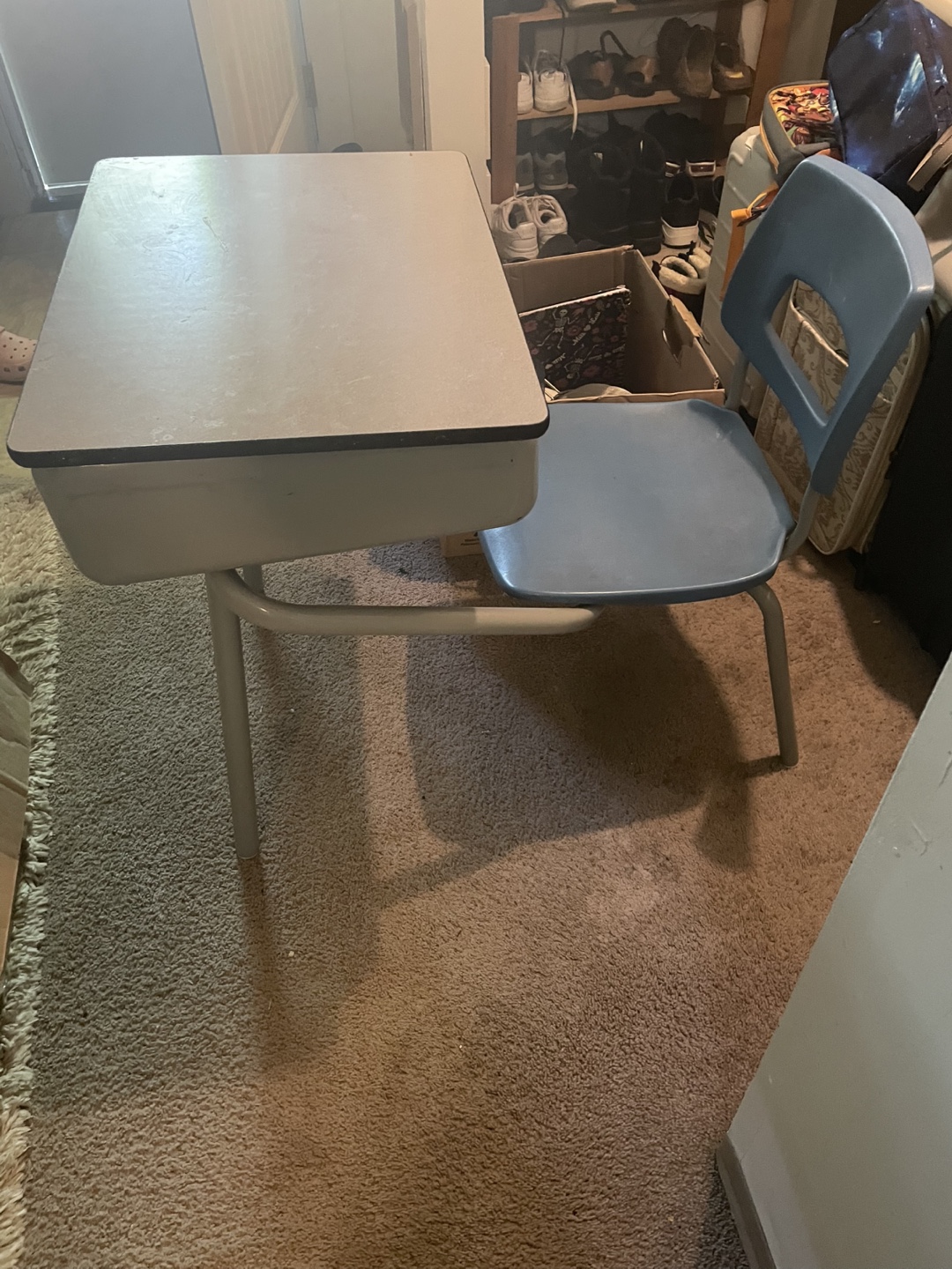 Vintage Student Desk and Chair Set - photo 3