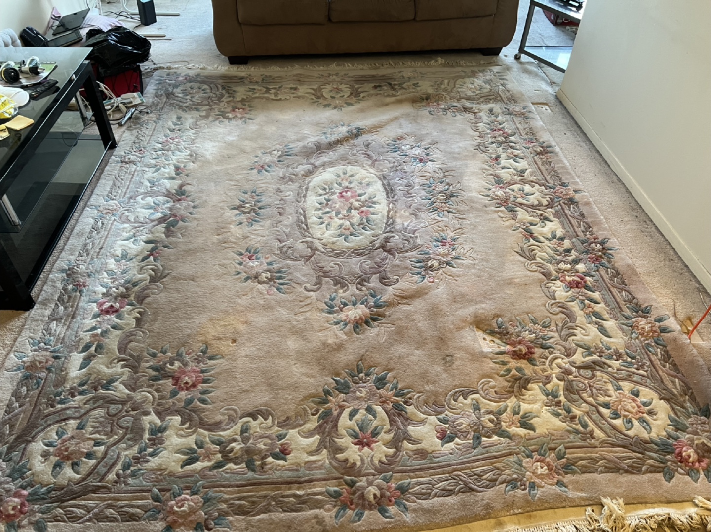 Large Vintage Floral Area Rug