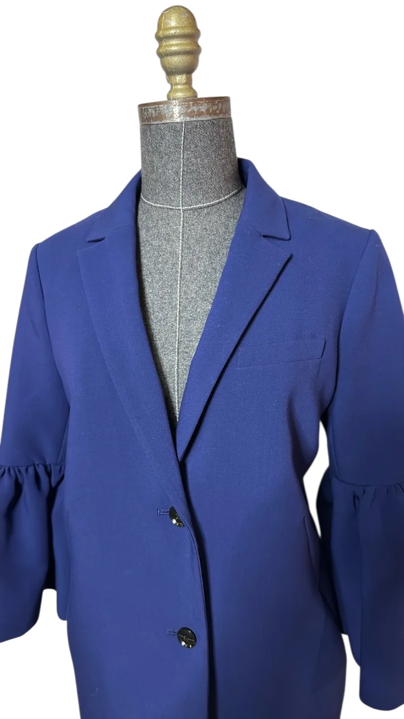 Gorgeous Cobalt Blue Bell Sleeve Coat image indicator(3)
