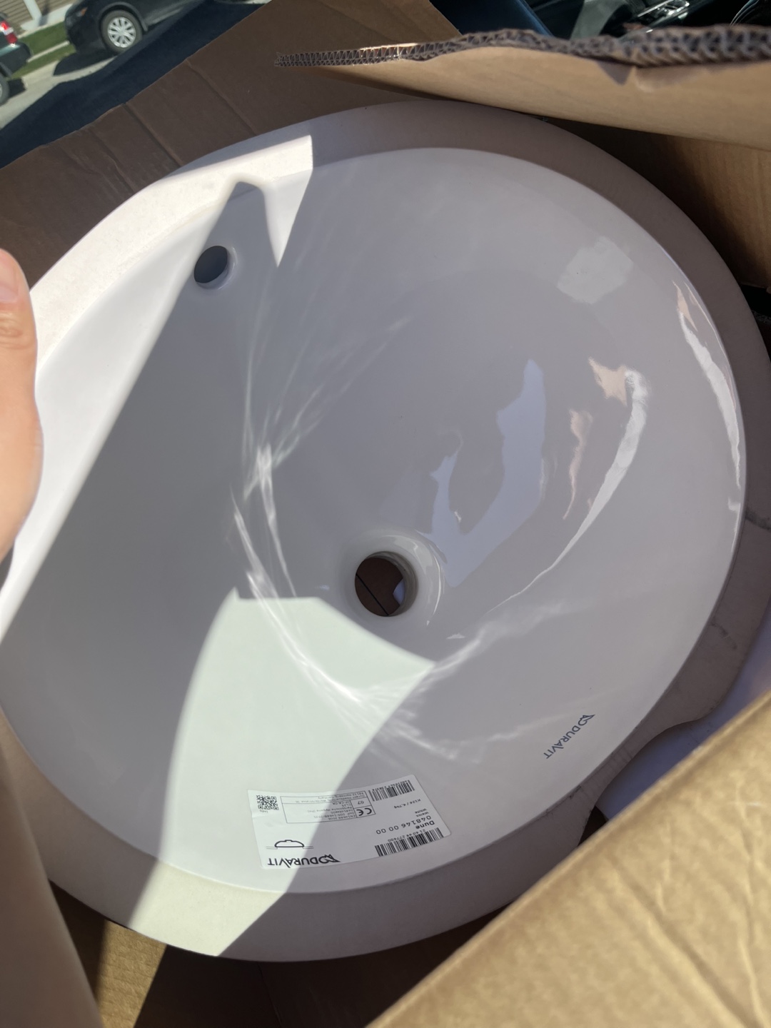Duravit Dune Undermount Bathroom Sink - White