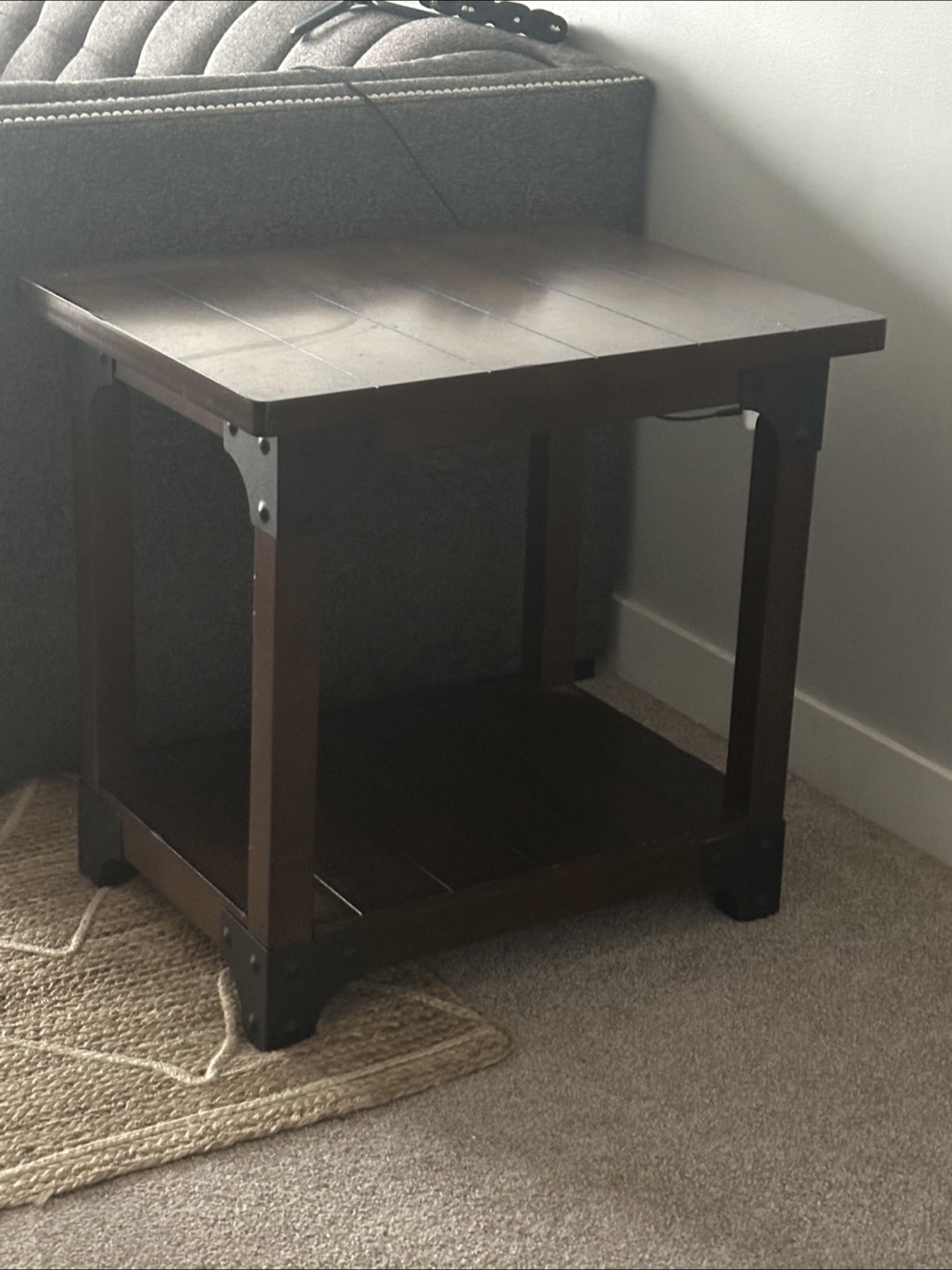 Dark Brown Wood TV Stand & End Table Set - photo 2