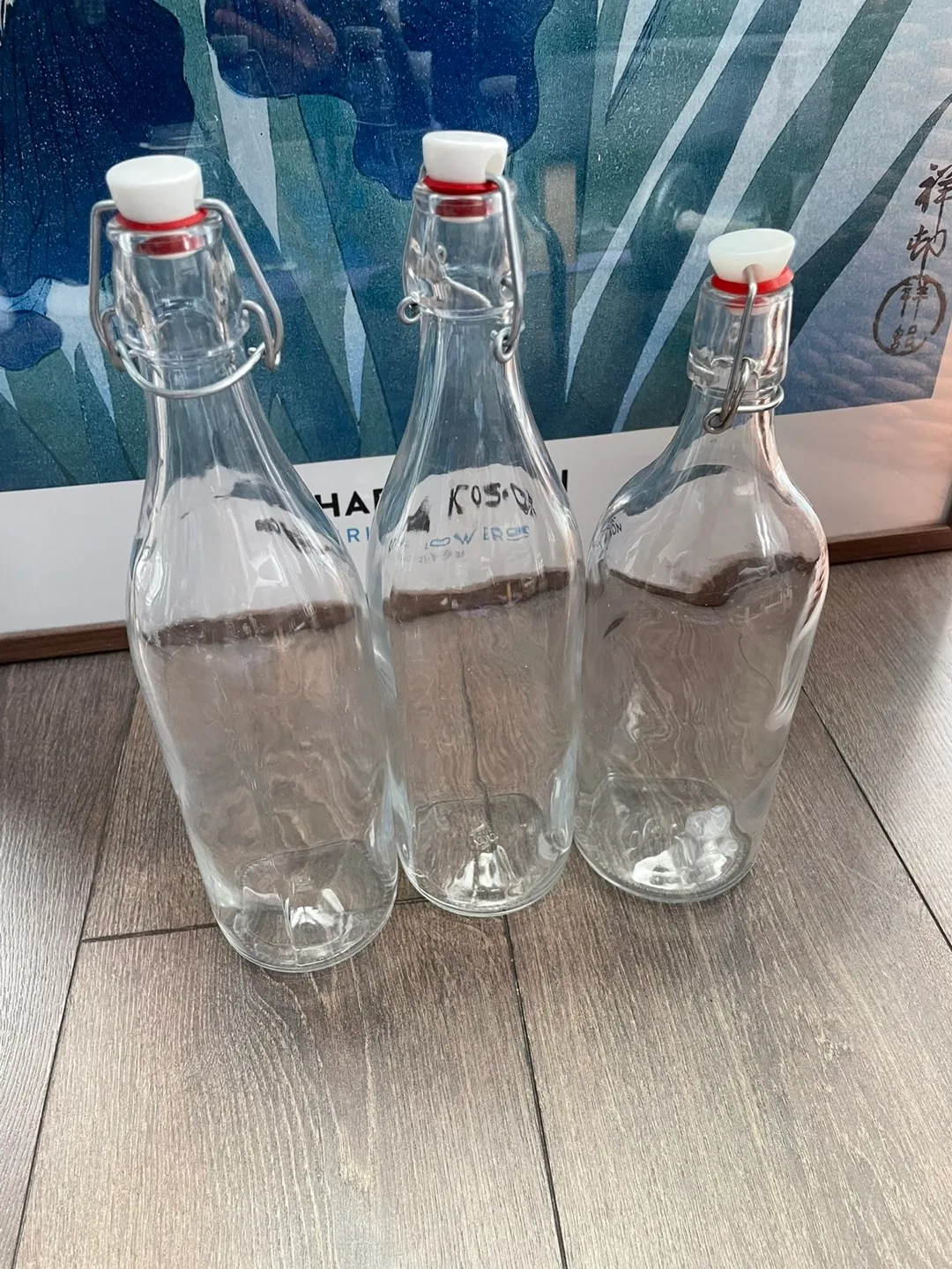 Three Glass Swing Top Bottles thumbnail