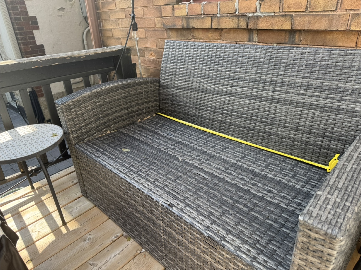 Outdoor Wicker Patio Conversation Set with Storage - photo 4