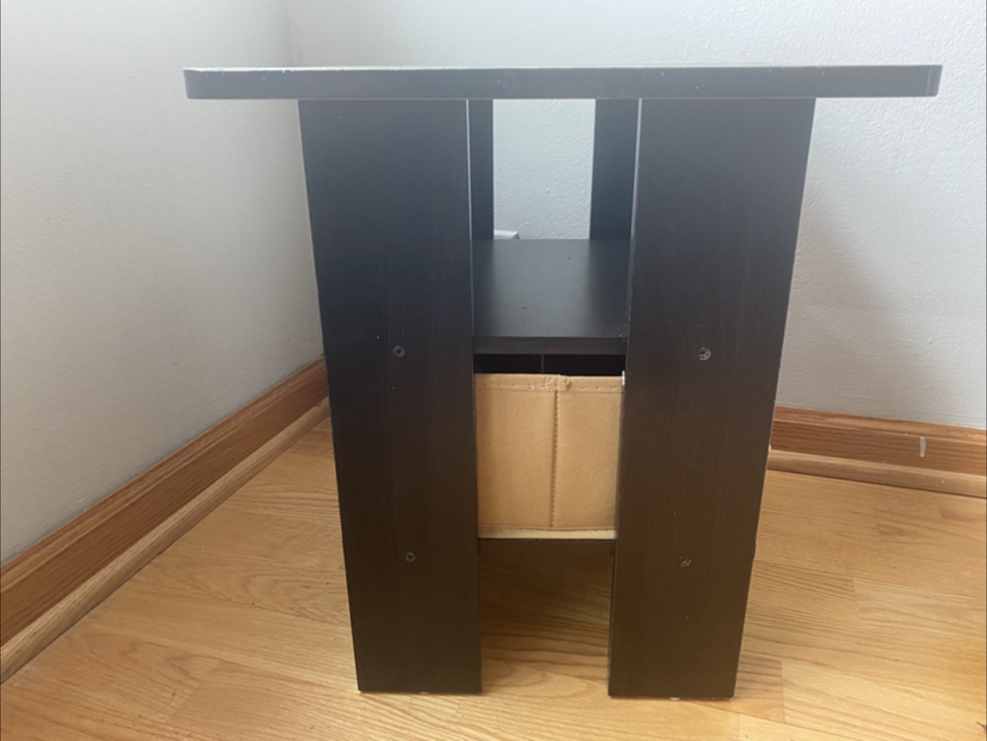 Dark Brown End Table with Drawer - photo 2
