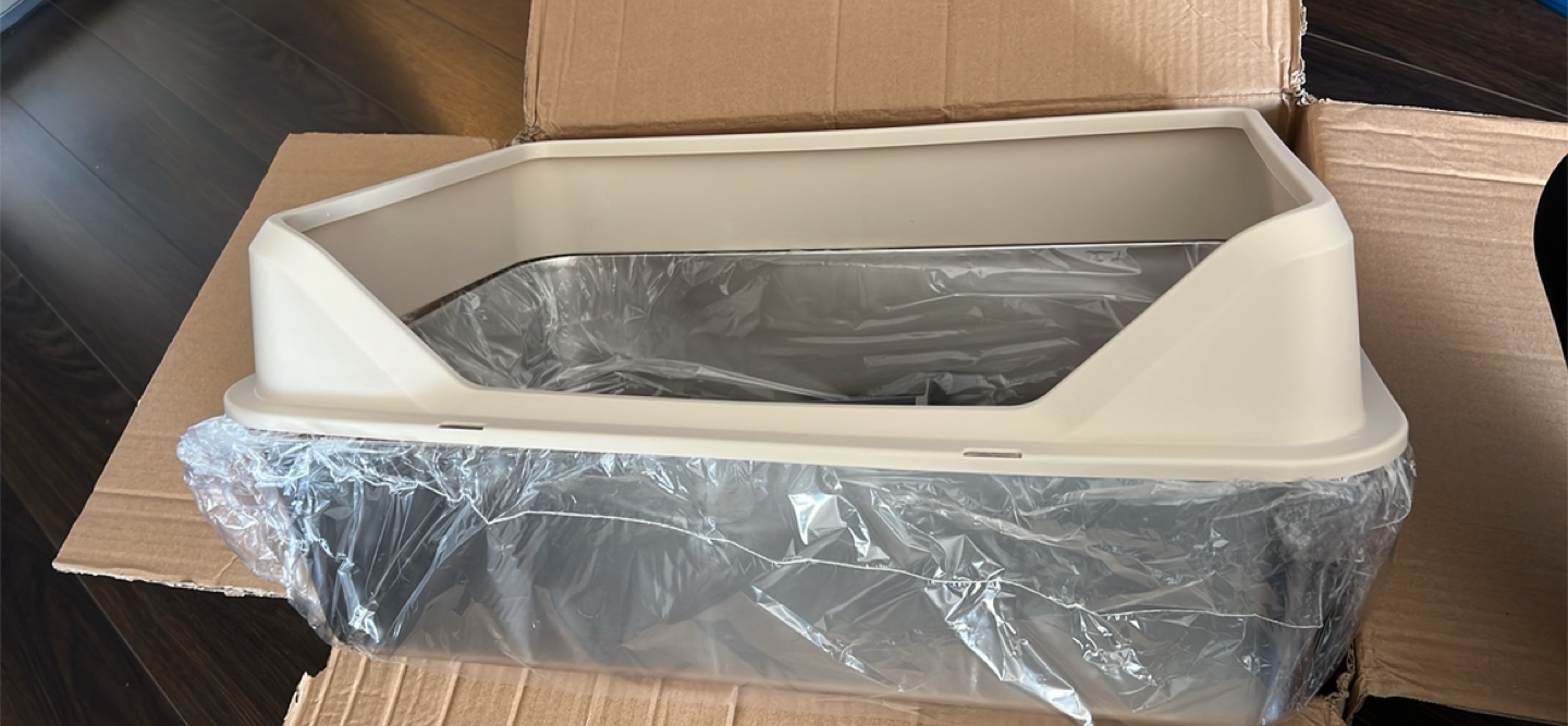 New XL Stainless Steel Cat Litter Box with Scoop - photo 4