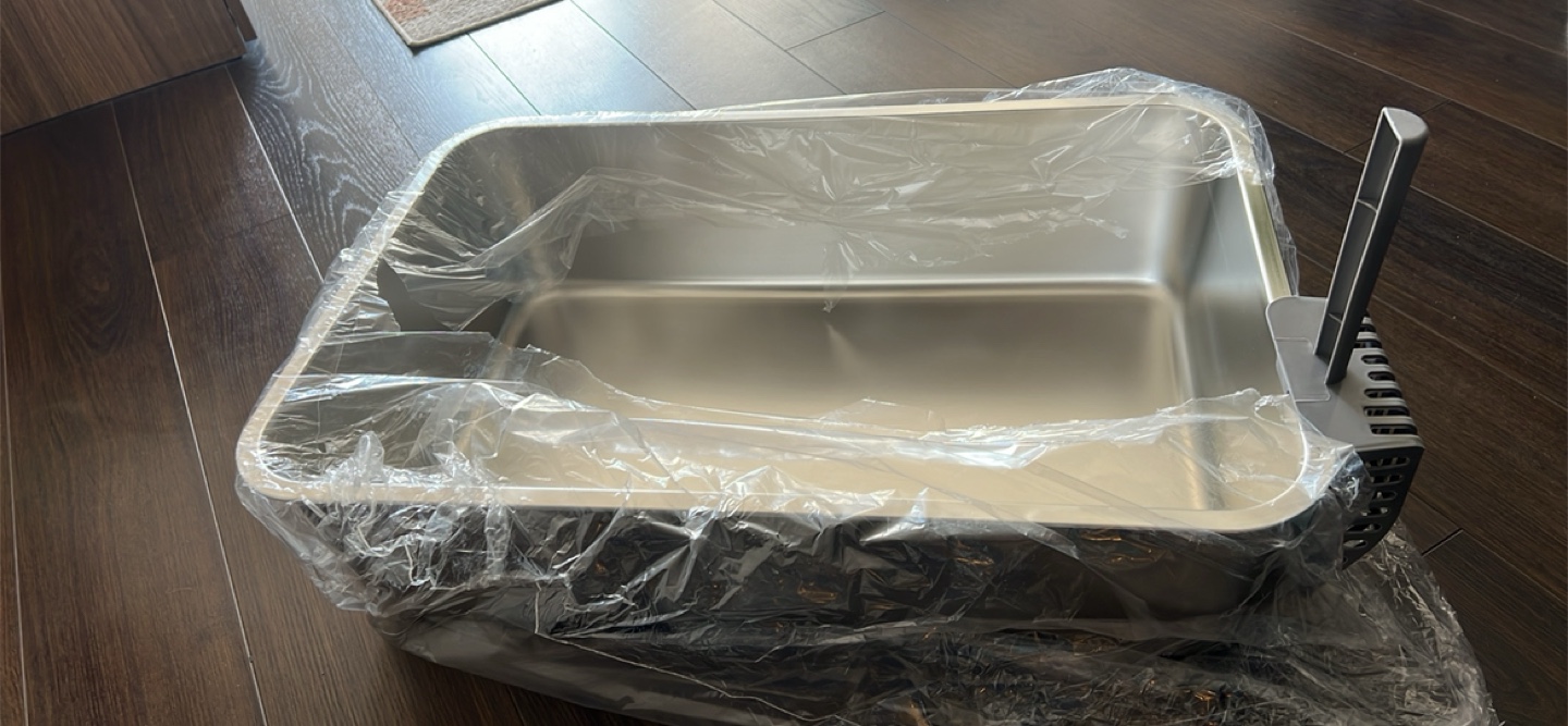 New XL Stainless Steel Cat Litter Box with Scoop - photo 5