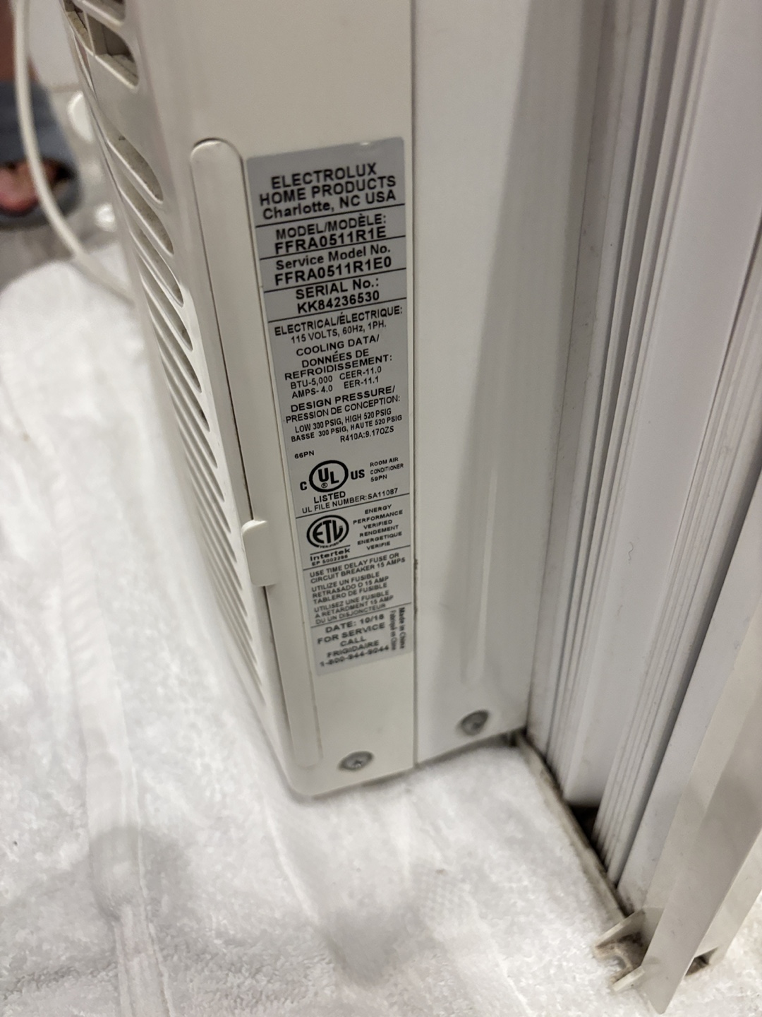 Frigidaire 5000 BTU Window Air Conditioner - photo 5
