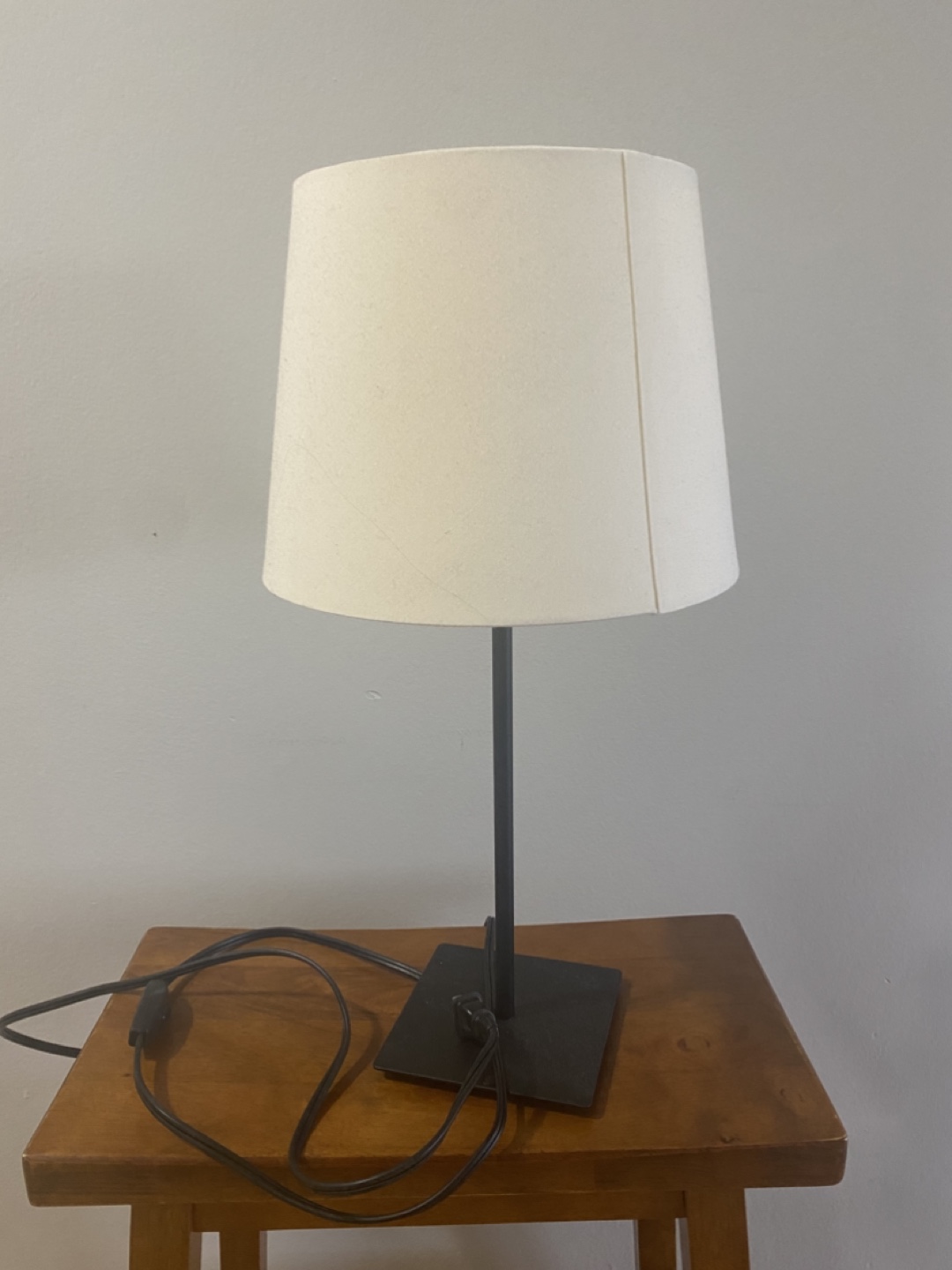 Modern Table Lamp with Off-White Shade
