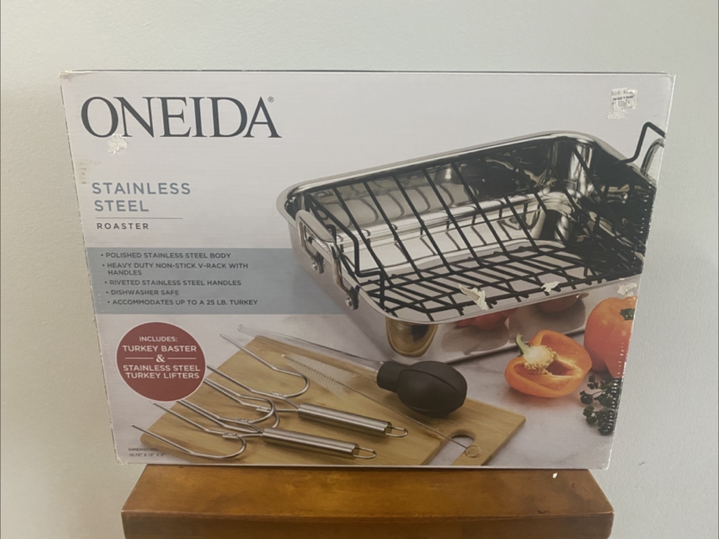 Oneida Stainless Steel Roaster with Turkey Baster and Lifters