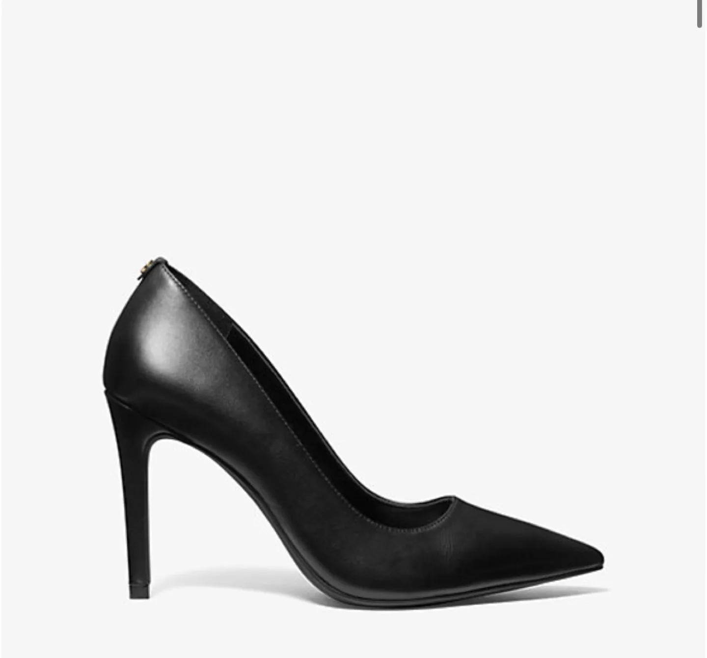 Michael Kors Black Leather Pointed-Toe Heels image indicator(5)