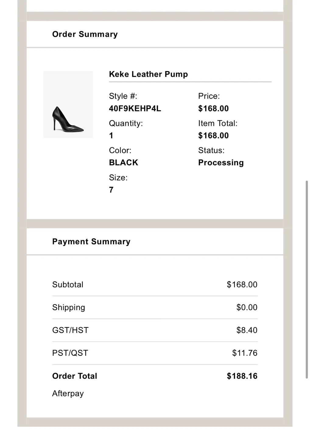 Michael Kors Black Leather Pointed-Toe Heels image indicator(6)