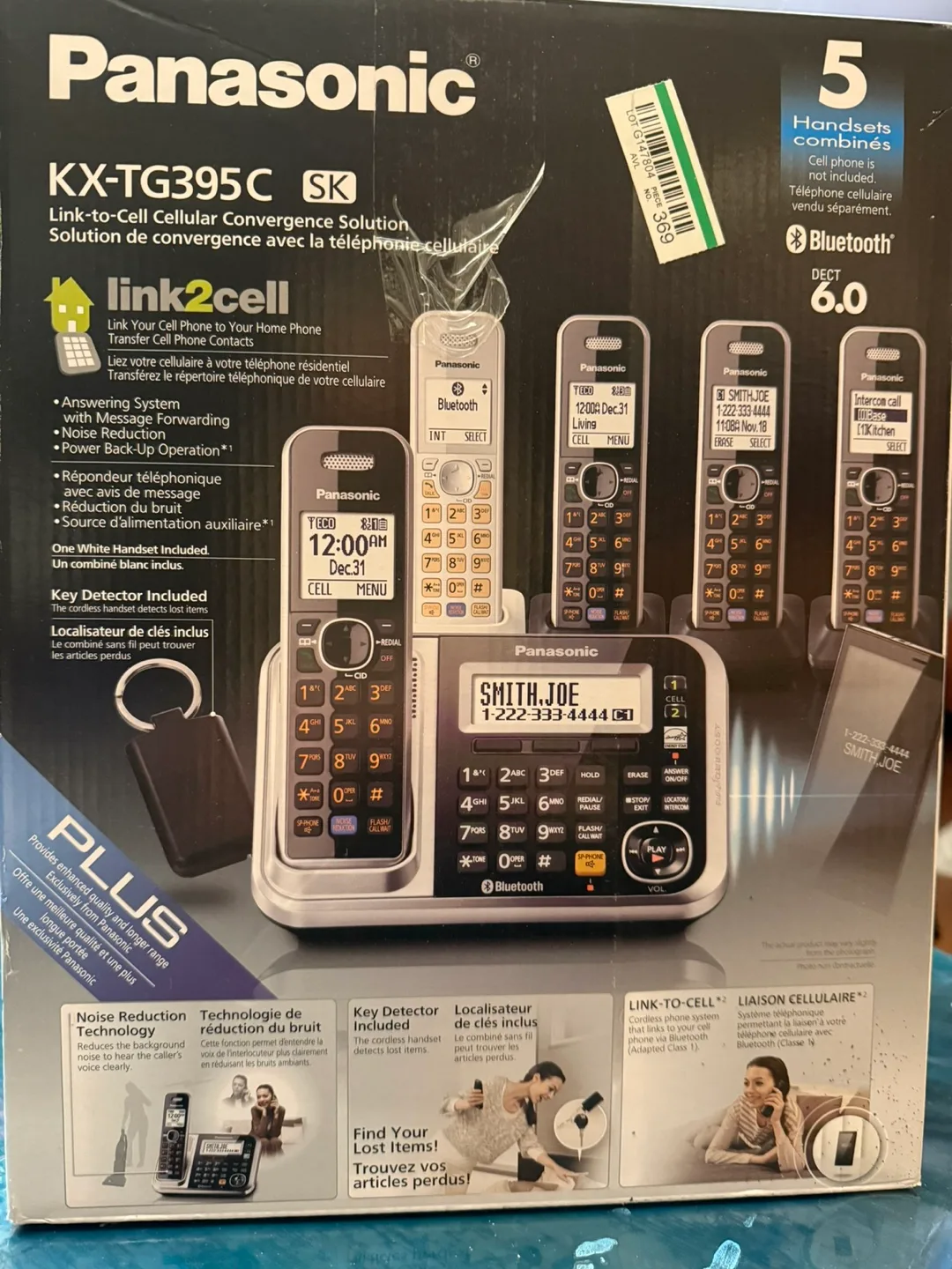 Panasonic KX-TG395C 5 Handset Cordless Phone System image indicator(3)