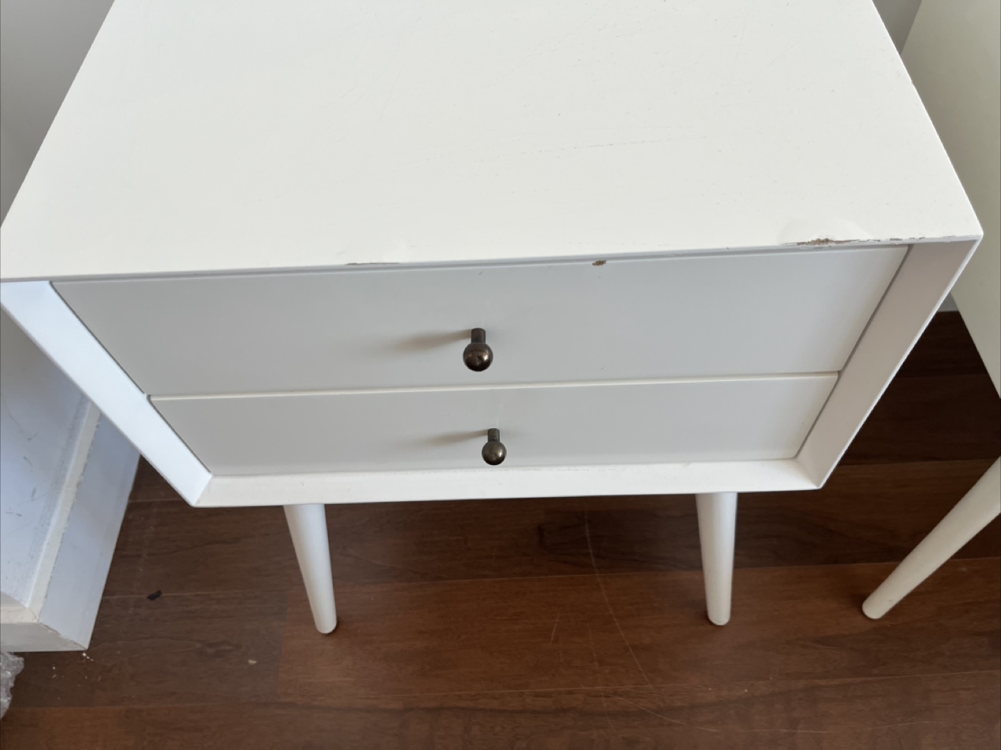 Pair of White west elm Mid-Century Modern Nightstands - photo 5