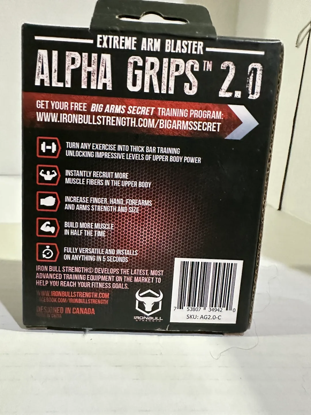 Iron Bull Strength Alpha Grips 2.0 - Extreme Arm Blaster image indicator(2)