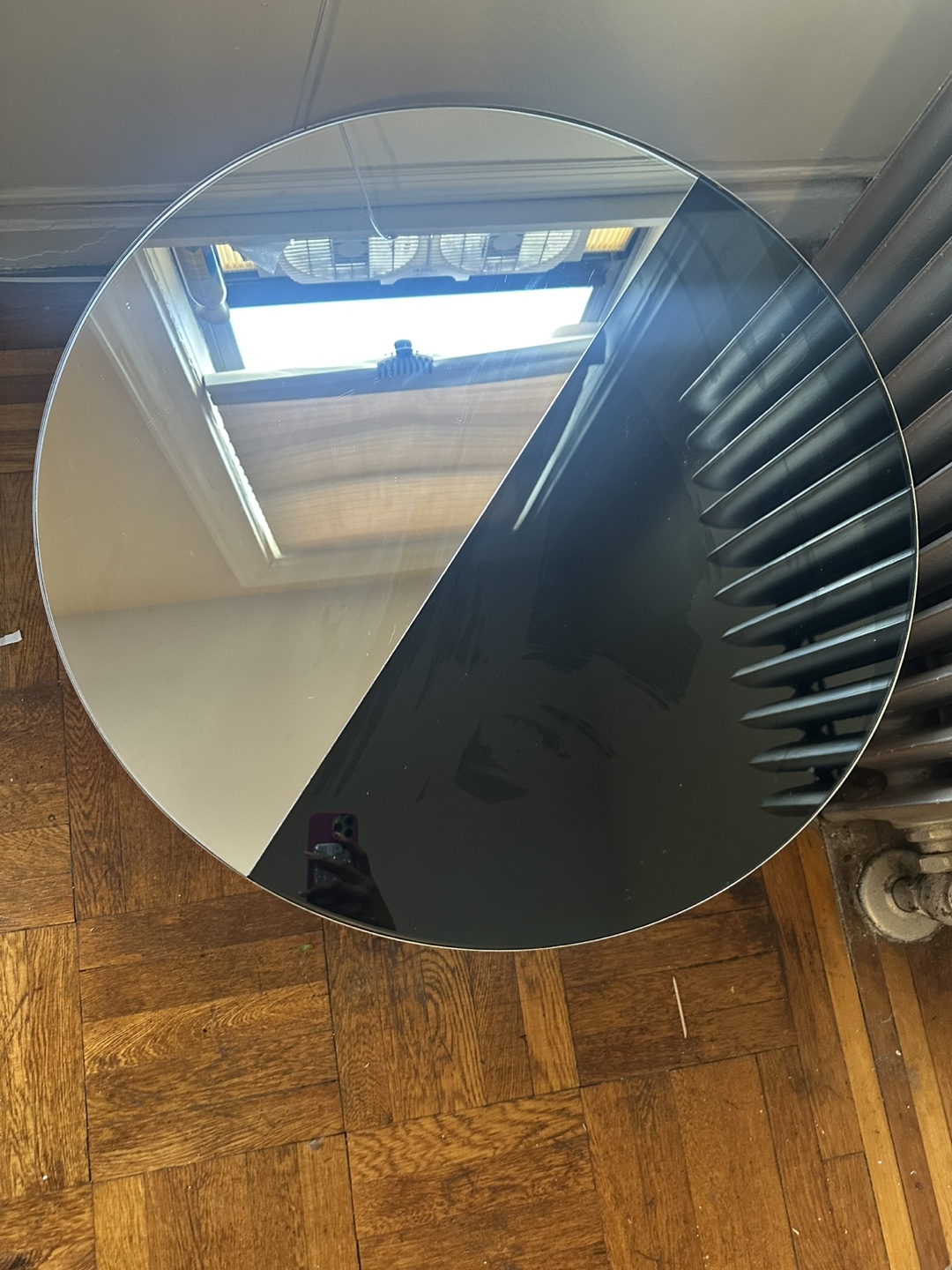 Mid-Century Modern Round Mirrored Accent Table - photo 3