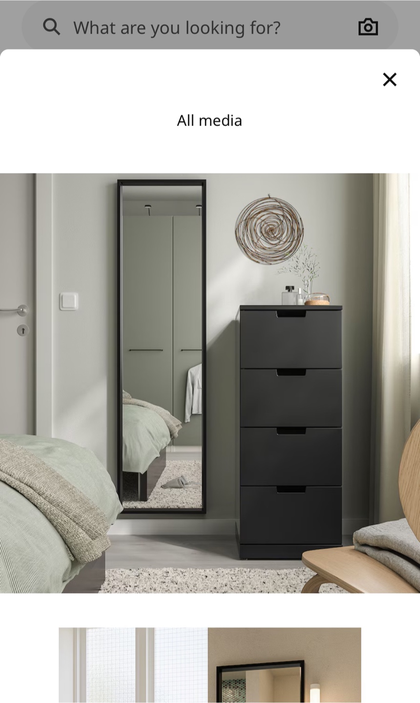 IKEA NISSEDAL Mirror - Black - photo 2