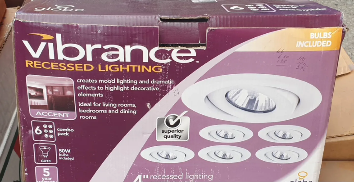 Globe Electric Vibrance Recessed Lighting Kit - 6 Pack thumbnail