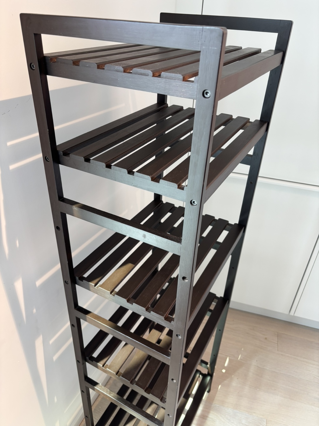 Black 5-Tier Wooden Shelf - photo 3
