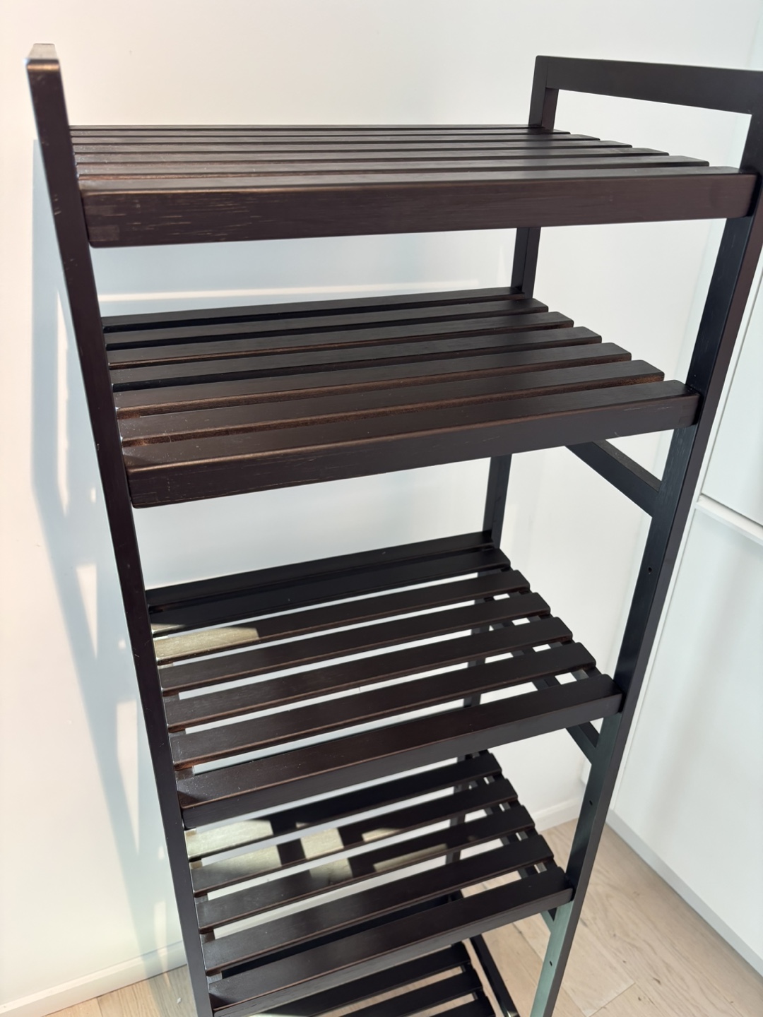 Black 5-Tier Wooden Shelf - photo 2